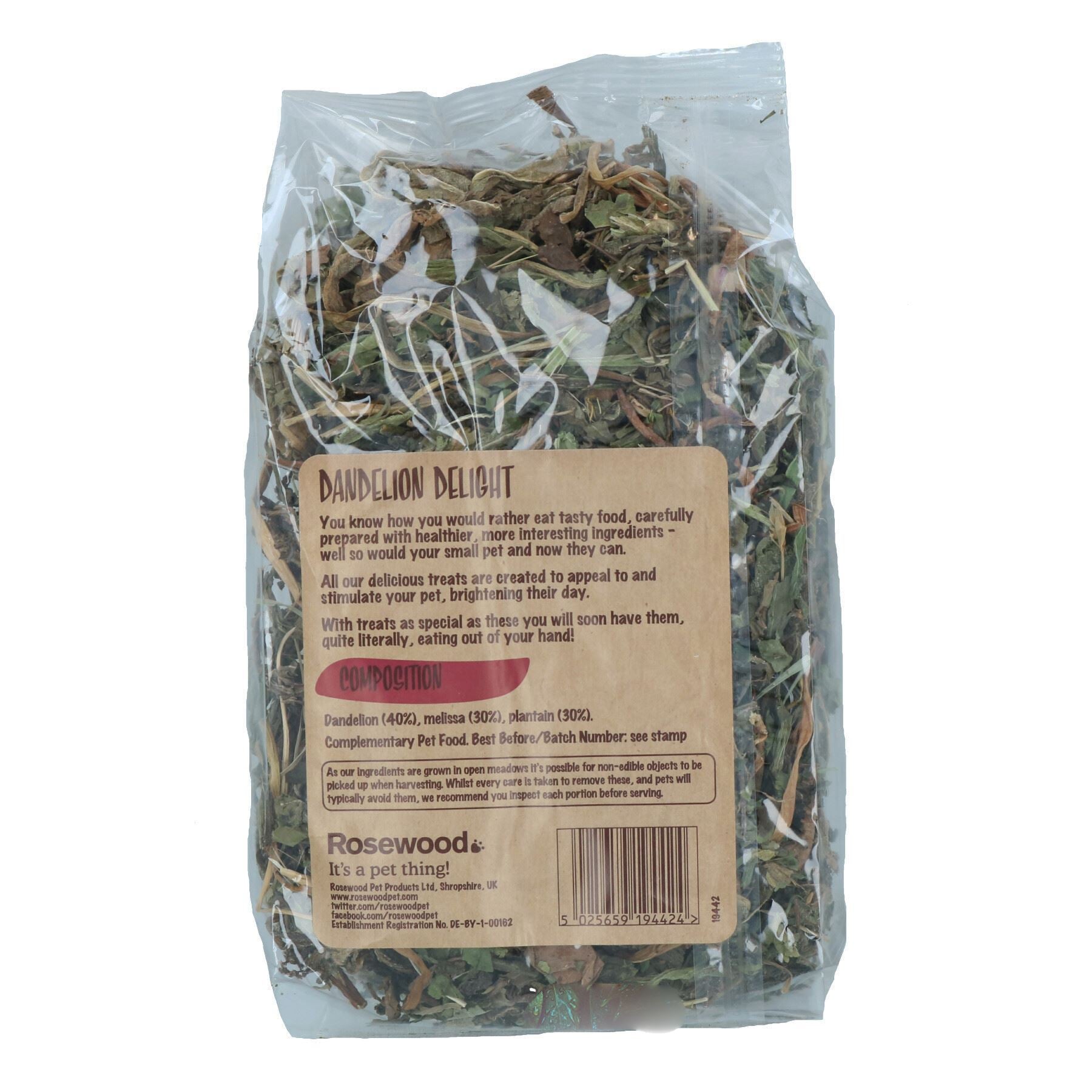 Lot de 6 friandises pour petits animaux - Lapin de Guinée - Briseur d'ennui - Délice naturel au pissenlit