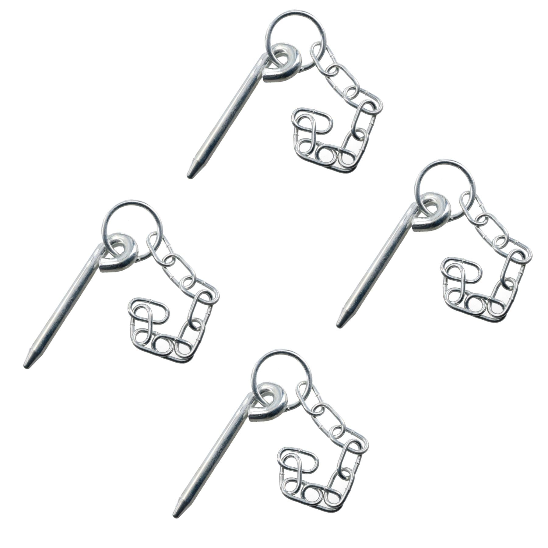Runder Splintbolzen und Kette, 10 x 110 mm, für Anhänger-Kipper-Heckklappe