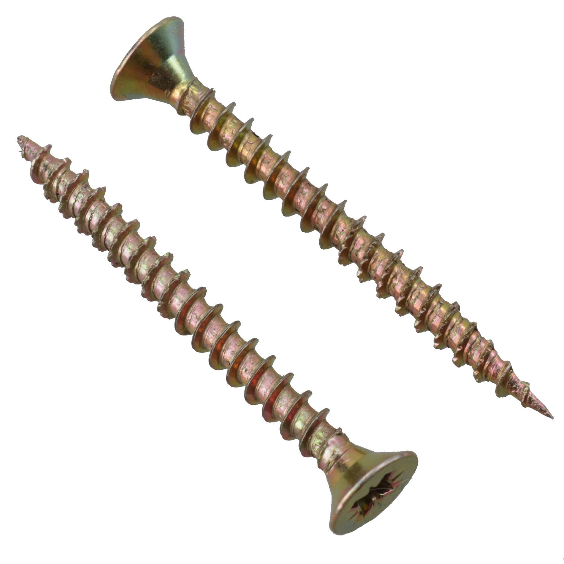 Senkkopf-Holzschrauben 4,0 x 40 mm, gezackter Rand verhindert Splittern, PZ2