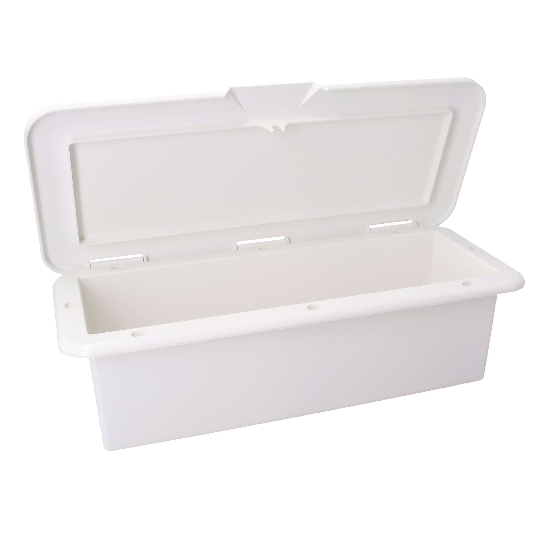 Coffre de rangement à charnière en plastique pour pont, armoire, trappe, 43 cm x 18 cm, bateau, camping-car
