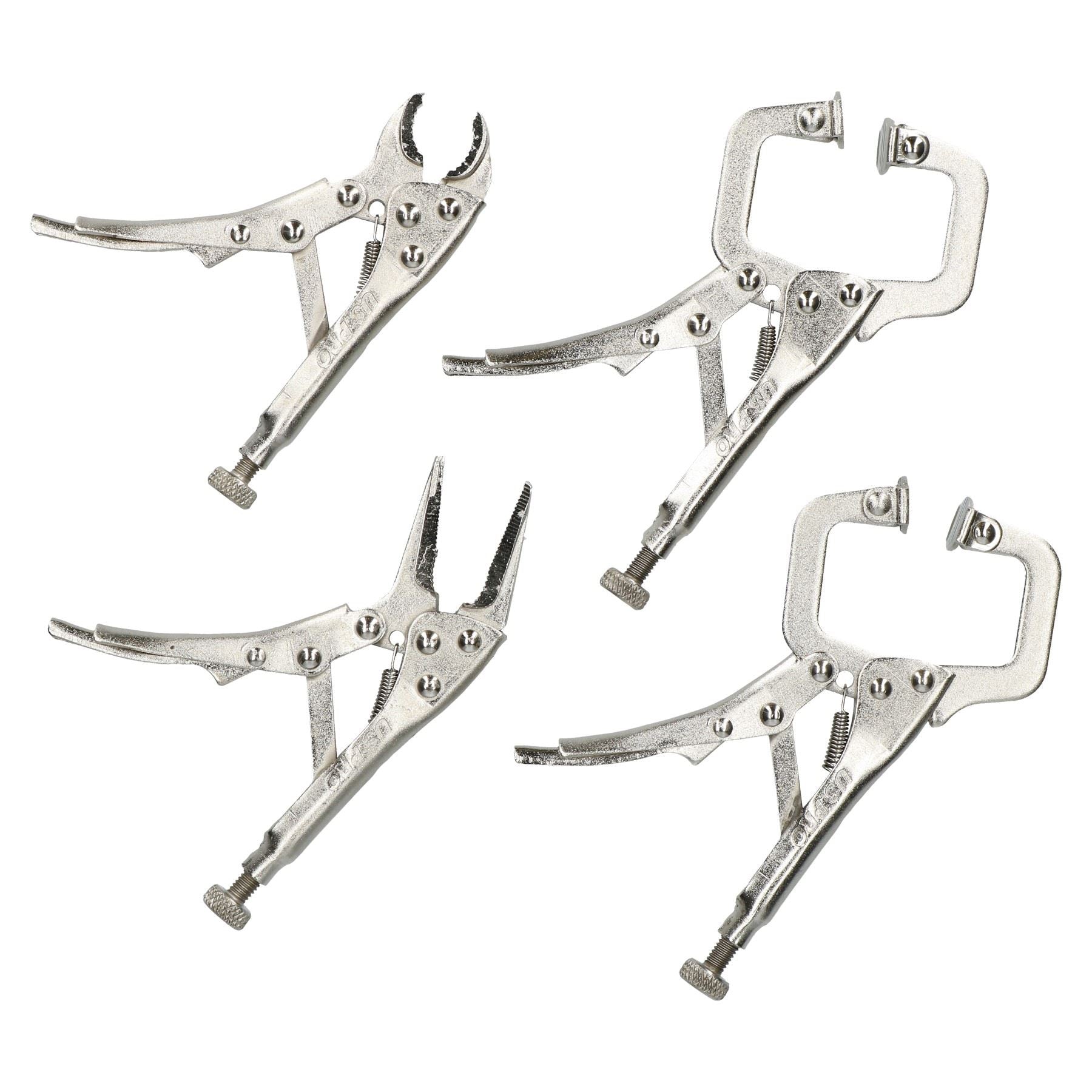 Lot de 4 mini pinces à souder à dégagement rapide, pince en C à long bec