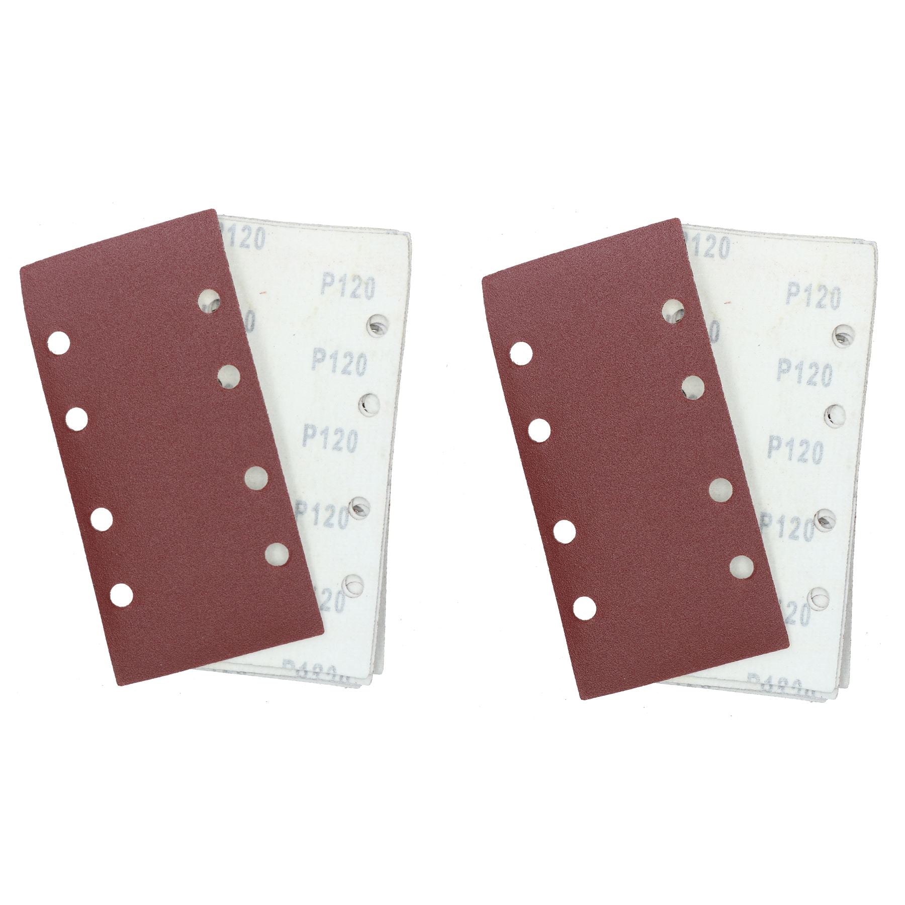 Klett-Schleifpapier-Pads, 1/3-Blatt, für Schleifpapier, 20 Stück, Körnung 120
