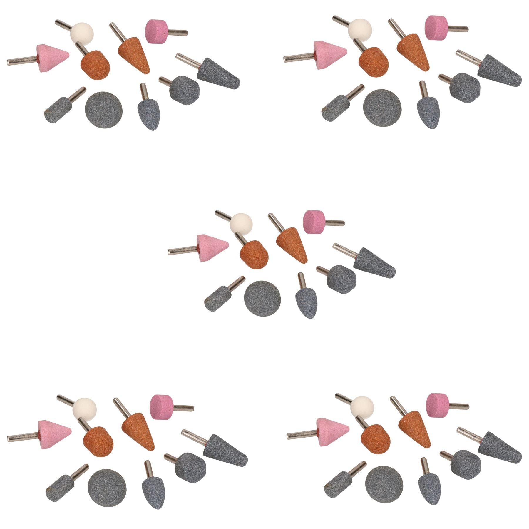 50 Stück verschiedene montierte Schleifpolier-Schleifsteine, 6 mm Schaft