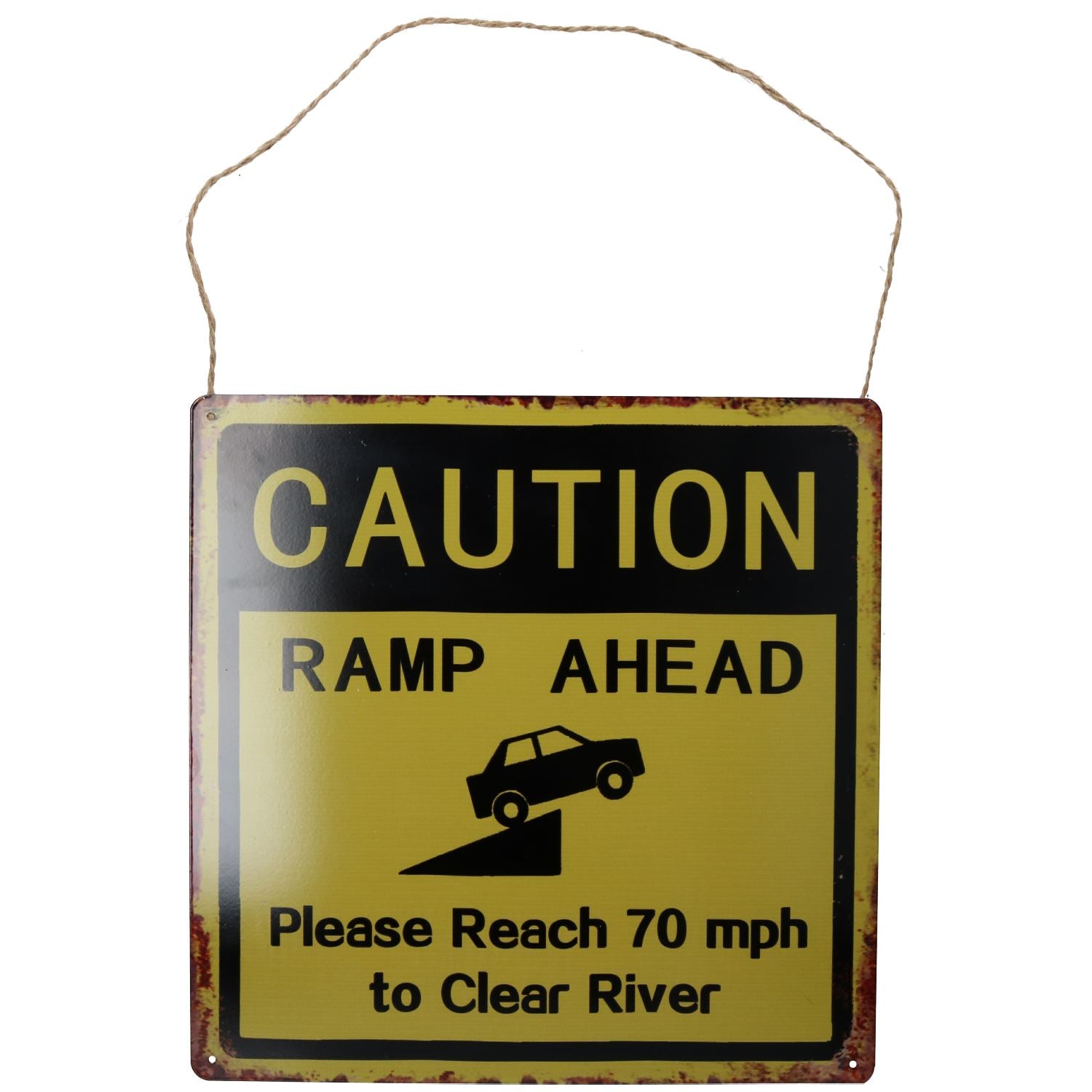Rampe suspendue Ahead Reach 70MPH Plaque métallique pré-perforée 35x35cm