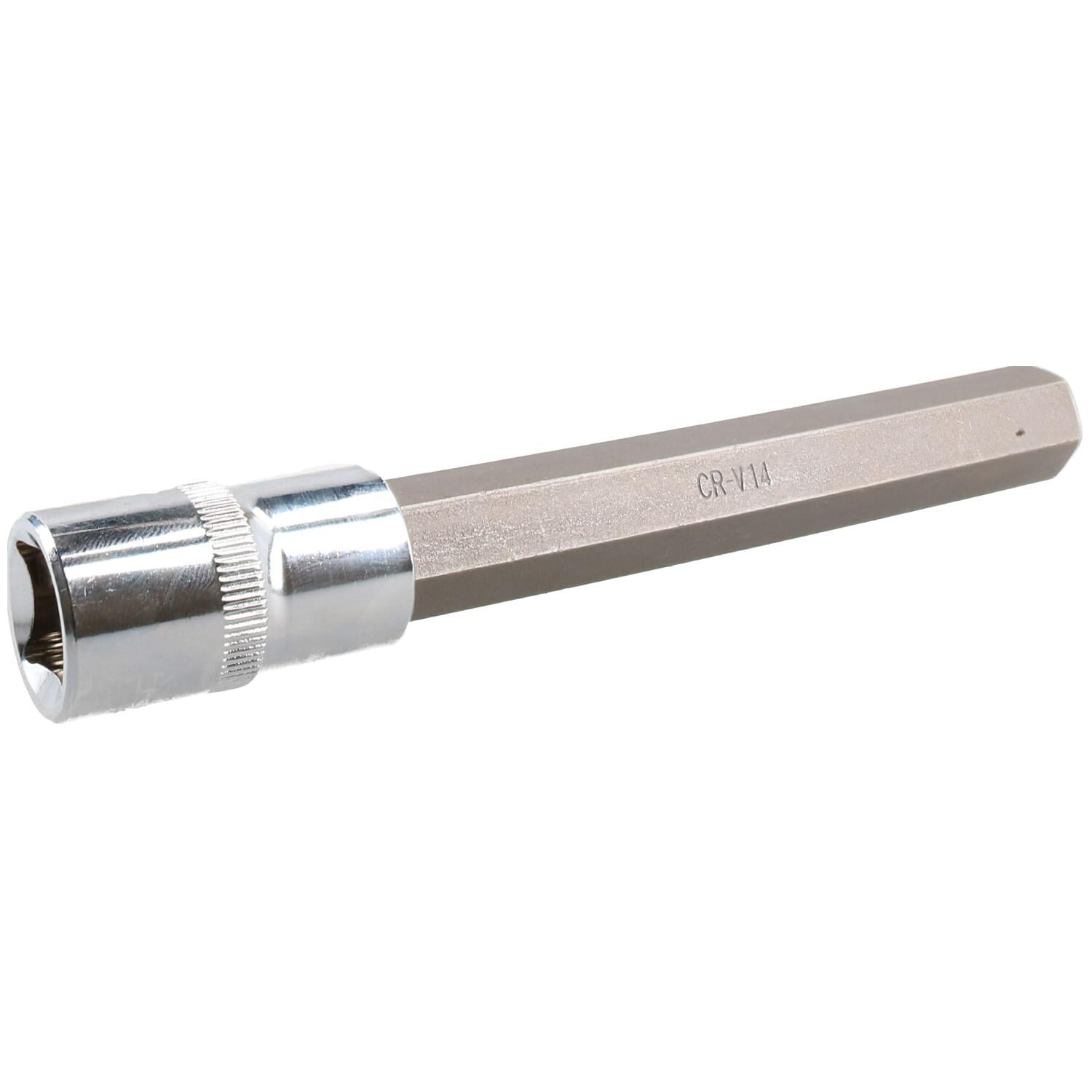 14mm Hex Allen Key Long Bit Internal Socket Metric 1/2" Drive 140mm Length Cr-V