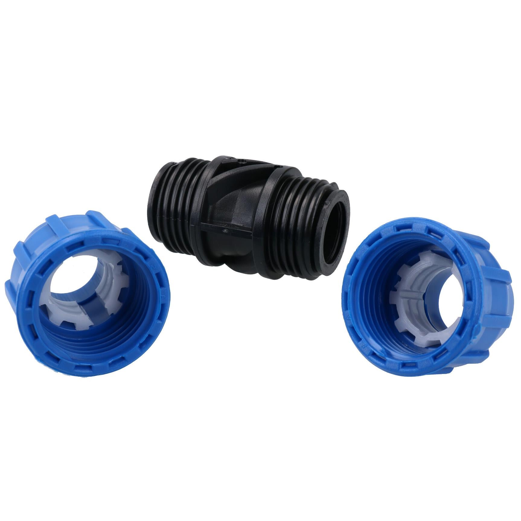 Raccord de compression pour tuyau droit MDPE 25 mm x 25 mm