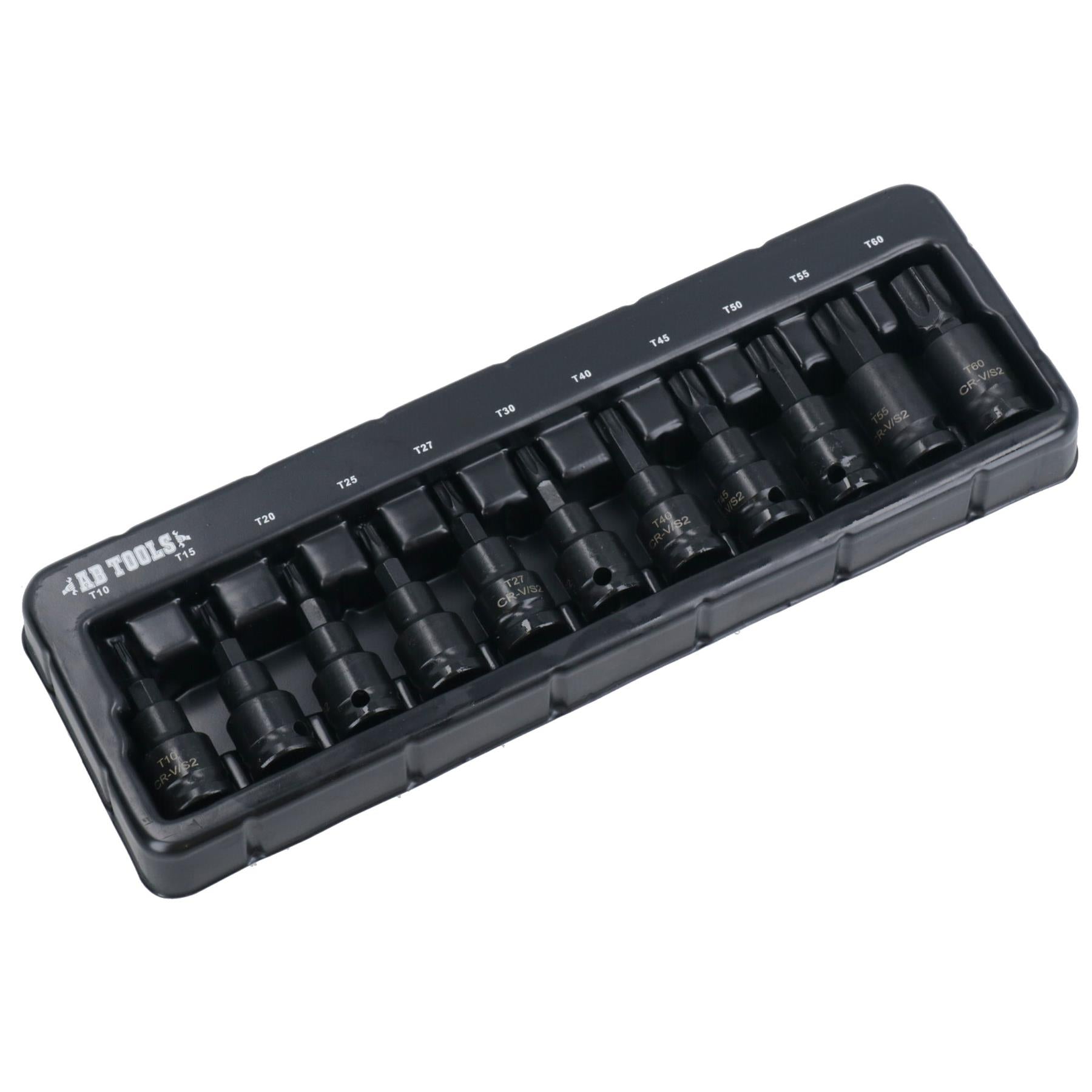 Männlicher Torx-Stern-Schlag-Bit-Steckschlüsselsatz, flach, kurz, T10 – T60, 11-teilig