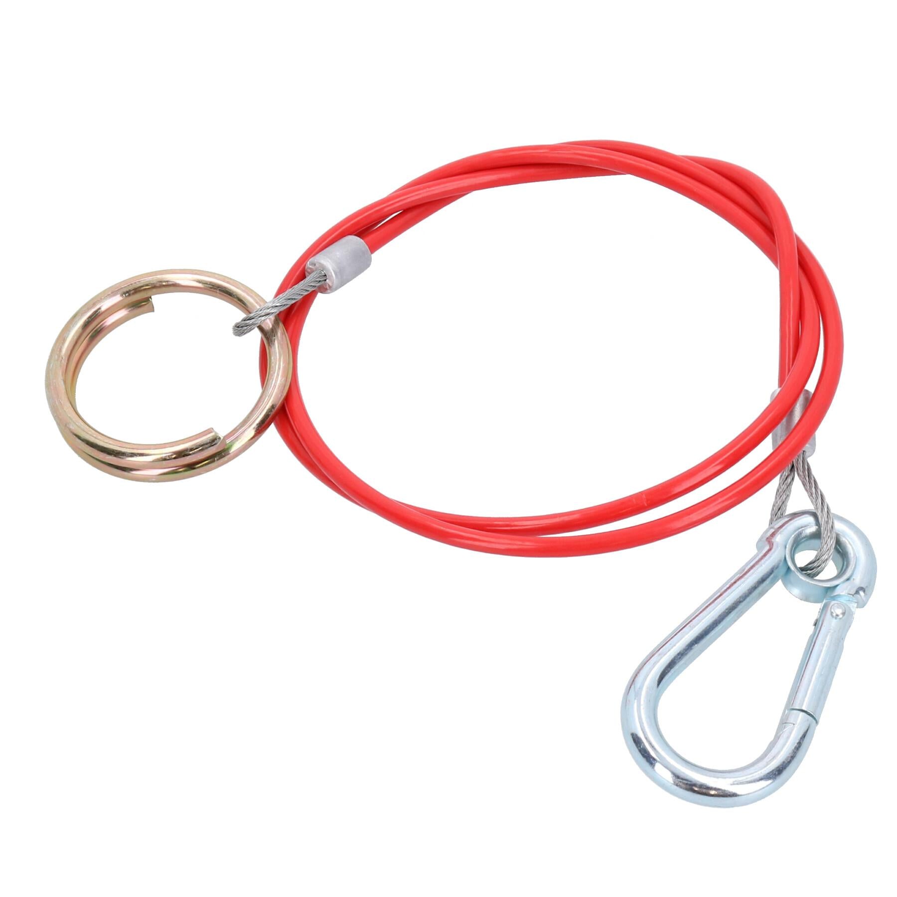 1 m 2 mm gebremstes Abreißkabel für Anhänger (rot) TR027