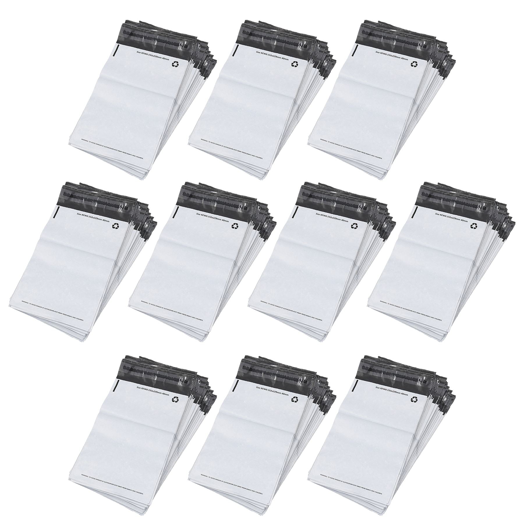White Polythene Mailing Bag A5 (152mm x 229mm) Waterproof Self Seal