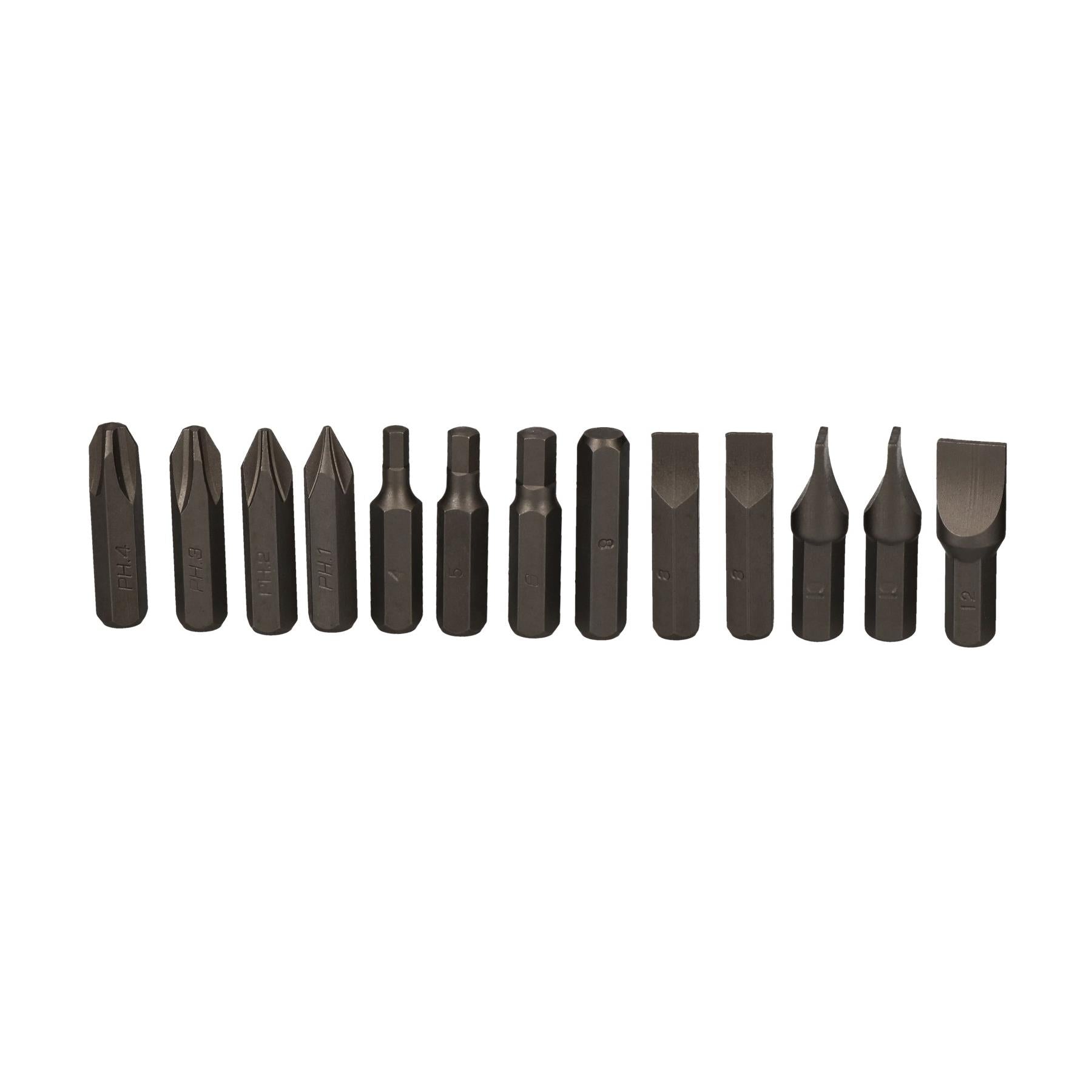 13 stück Auswirkungen Buchse Fahrer Bits Schraubendreher Phillips Schlitz Flathead Allen Hex