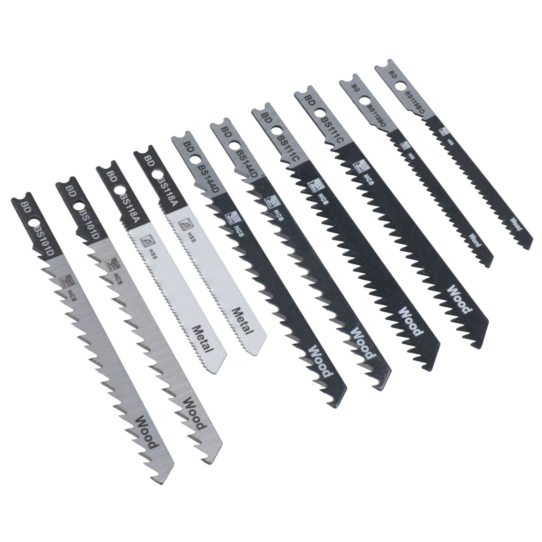 HCS + HSS Jigsaw Blade Set With Universal Fitting Fitment for Wood Steel