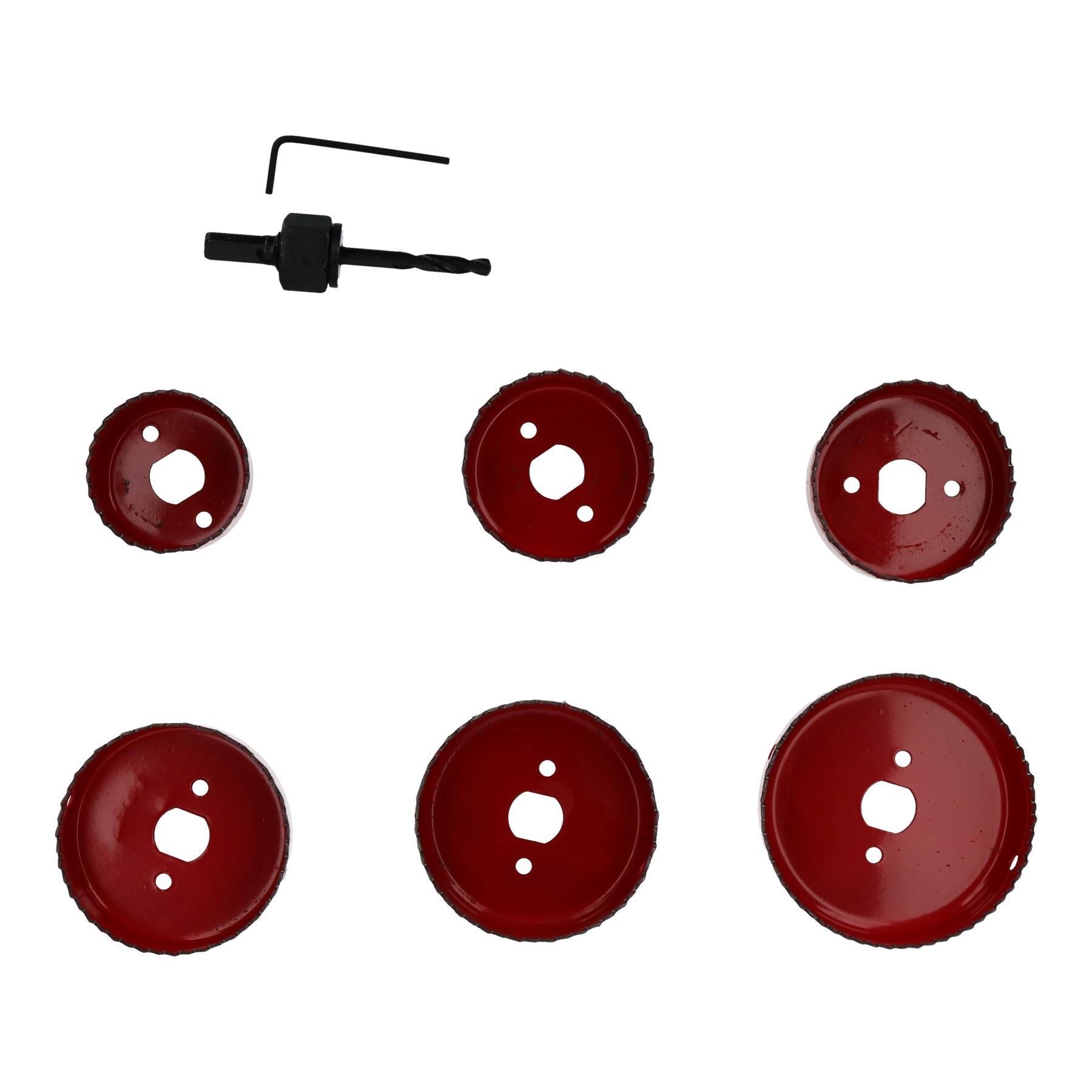 8-teiliges Downlight-Montageset, Lochschneider, Sägebohrer, Aufnahmedorn, 50–86 mm, Kreissägen