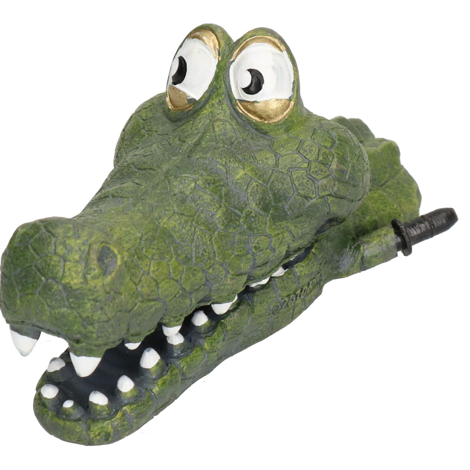 Aquatische Aquarium Dekor Sprudelnden Aktion Alligator Aquarium Ornament 13x6x6cm