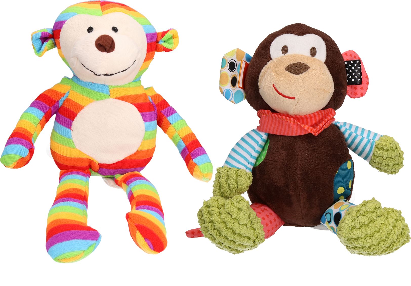 Rainbow Sonny & Mitchel Affen-Hundespielzeug, Kuscheltier mit Quietschgeräusch