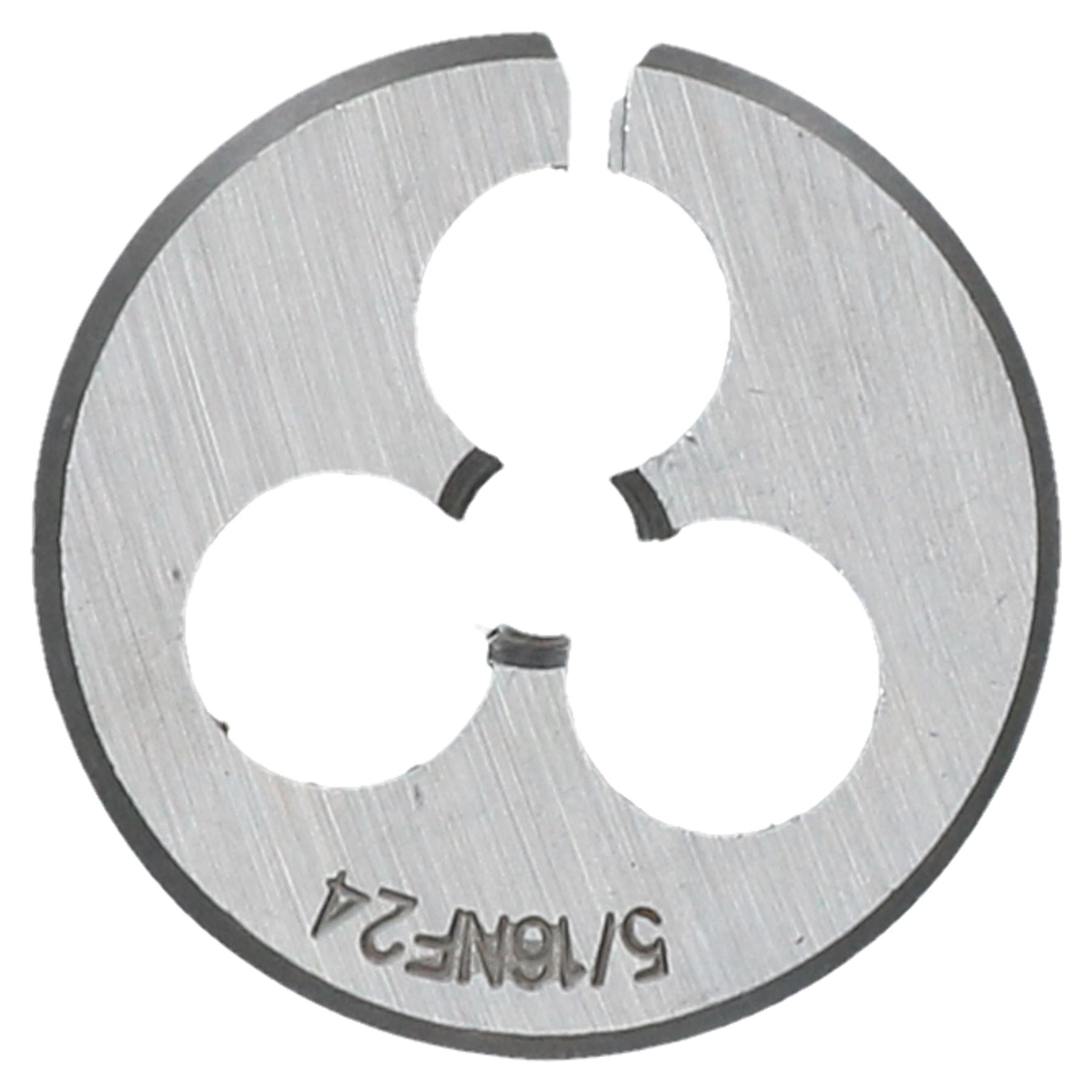 Taraud et filière UNF 1/4" - 5/8" en acier au tungstène et filière fendue 38 mm