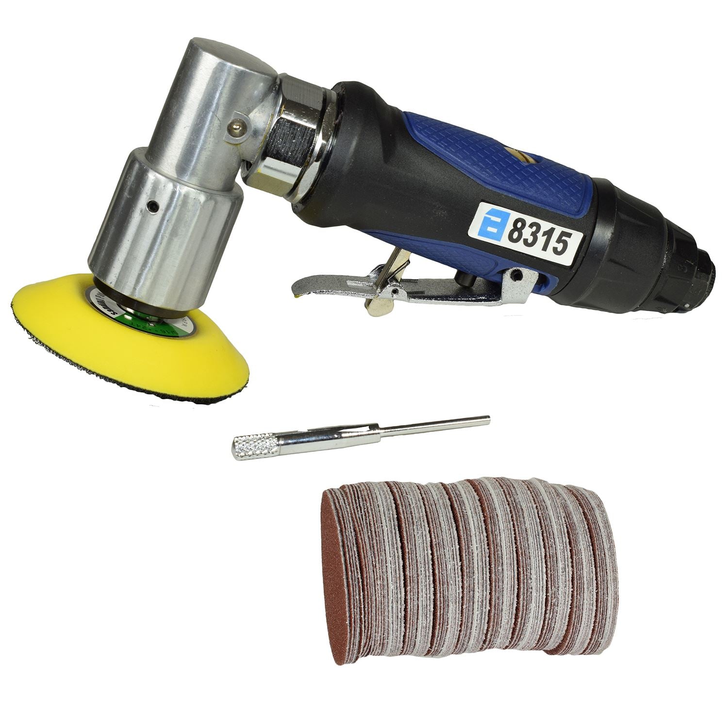3" 75mm Air Angle Sander Grinder Polisher Sanding and 100 pack mixed discs