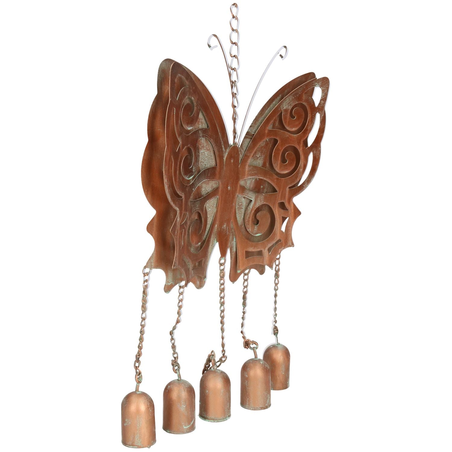 Butterfly Wind Chime Bell Hanging Garden Yard Ornament Decoration Metal Home