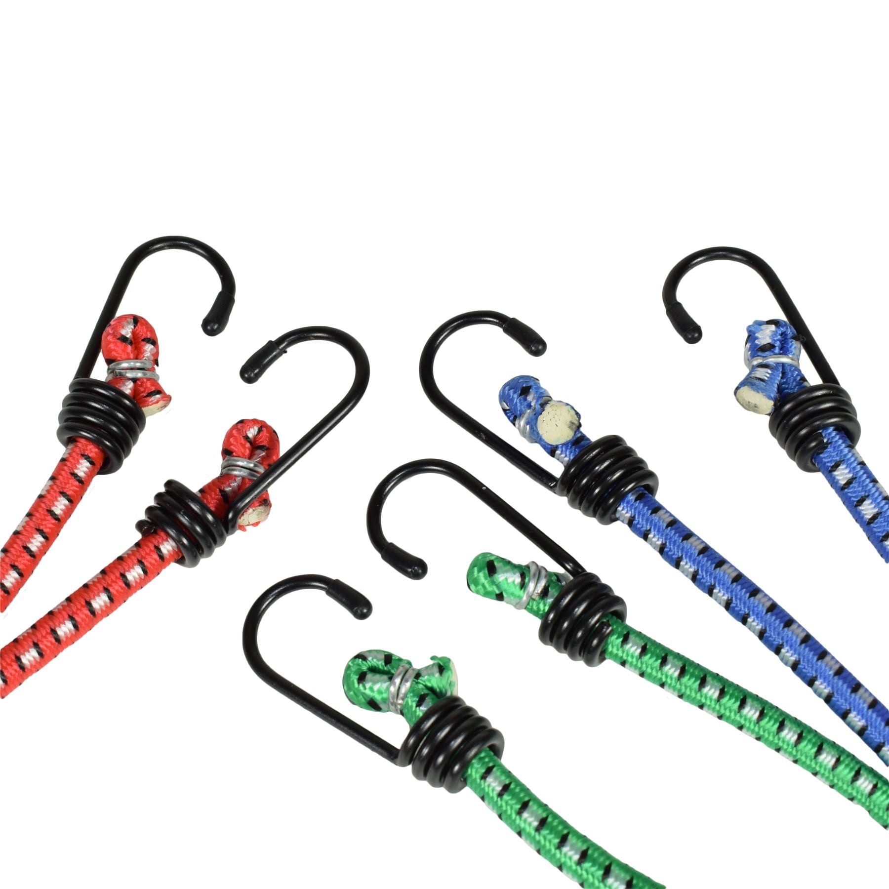 3pc 40" x 8mm Bungee Bungees Rope Straps Tie Downs Storage Holder Fasteners