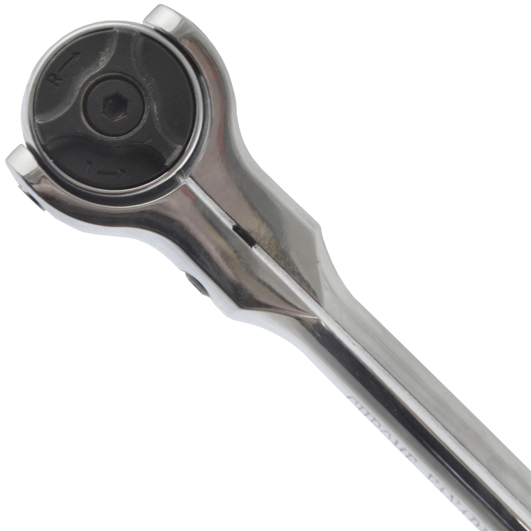 Clé à cliquet réversible à tête pivotante flexible de 3/8 po, tête rotative extra longue