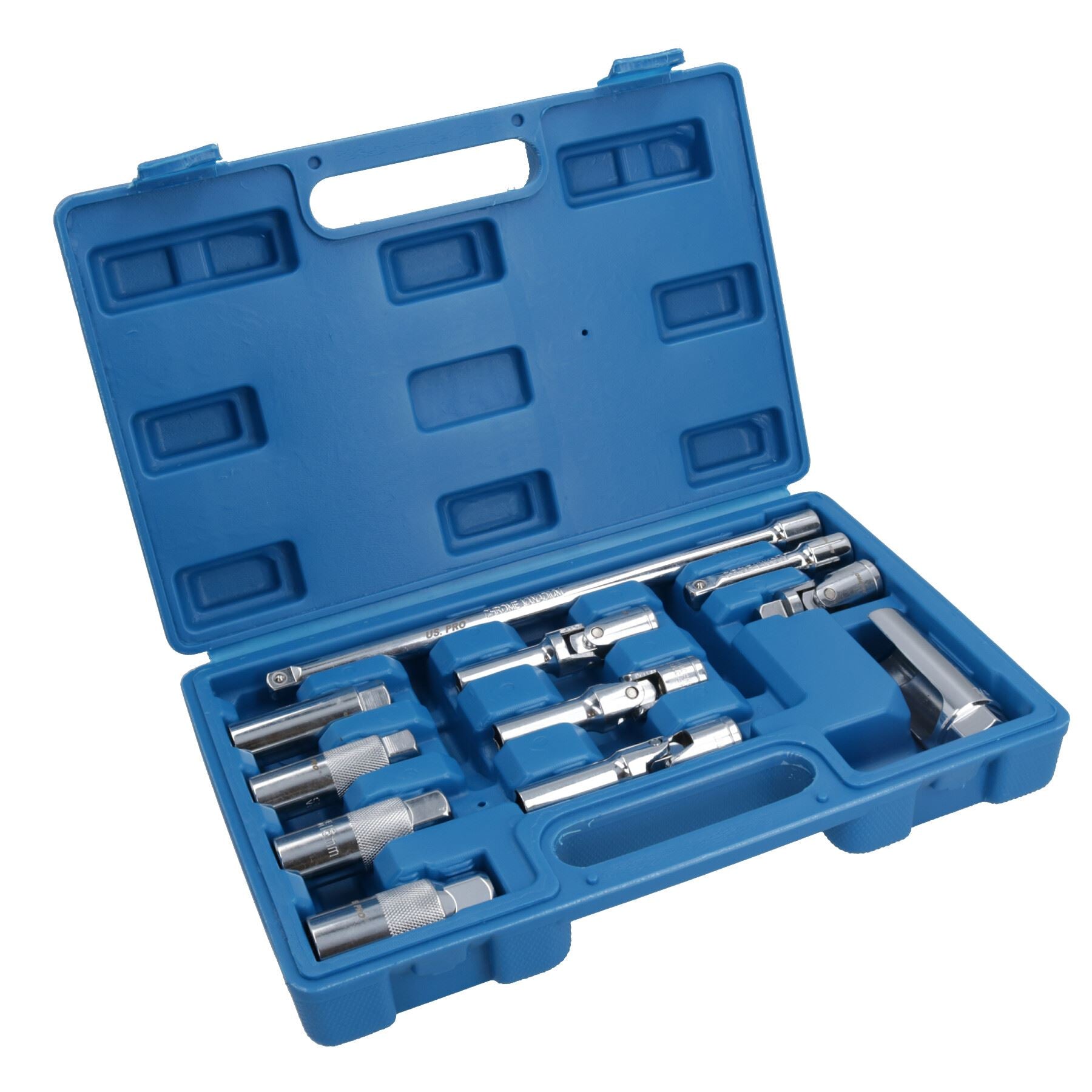 Bougie de préchauffage à entraînement métrique 3/8 po + jeu d'accessoires Douilles de capteur Bougies d'allumage 11 pièces
