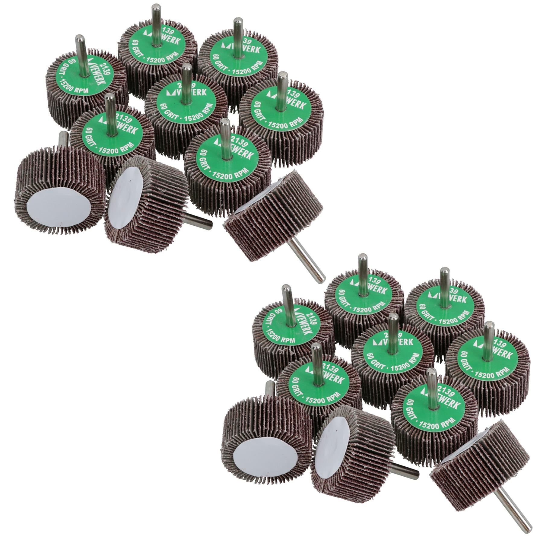 60 Grit 50mm Flap Wheel Disc Abrasive Sanding Pads For Drills Grinders 6mm Shank