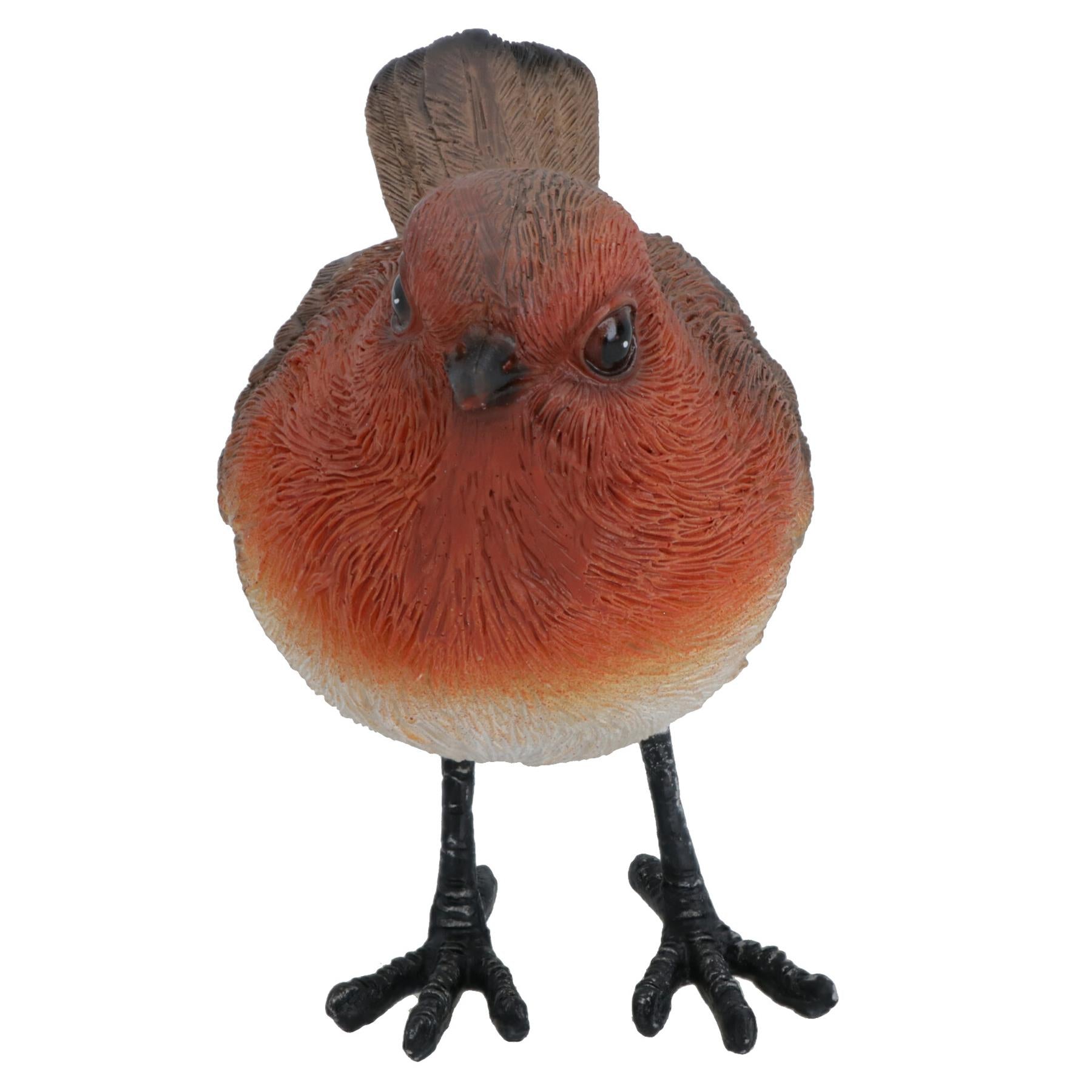 Robin Red Brest Garden Sculpture Ornament Statue Resin Decoration Animal Bird