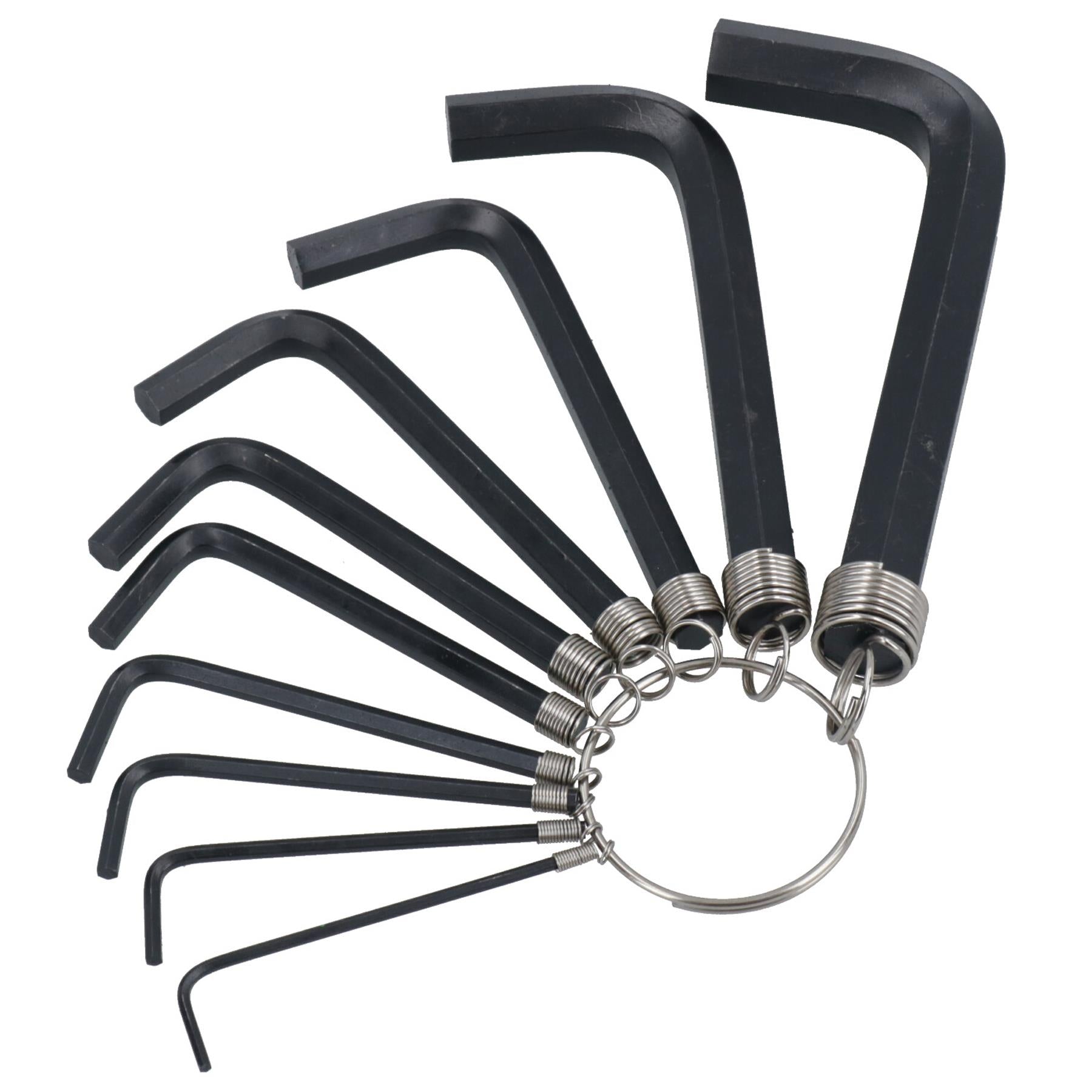 Metrischer Inbusschlüsselsatz am Schlüsselring, 10-teilig, 1,5–10 mm