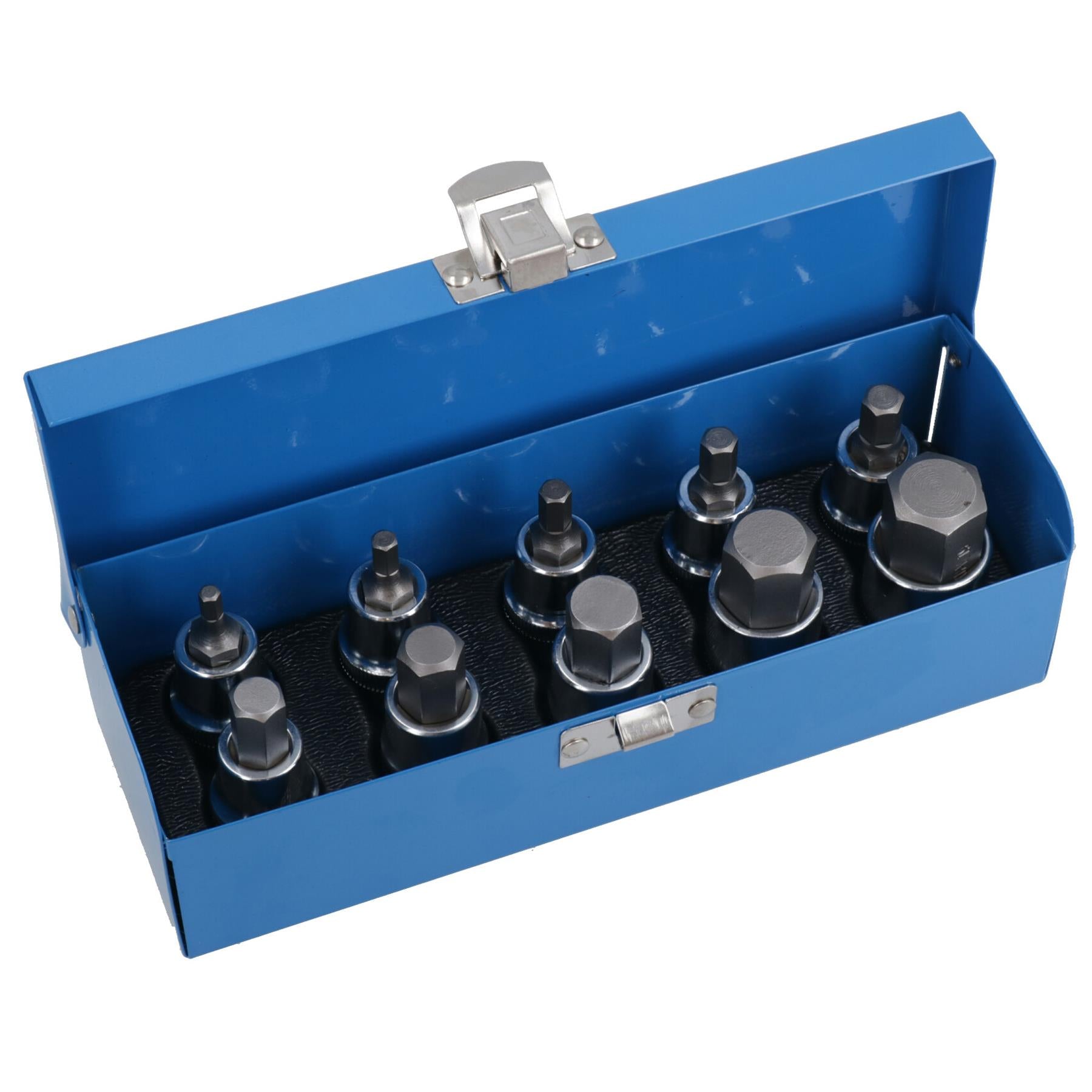 Jeu de douilles pour clés Allen / 6 pans 1/2", tailles métriques 4 mm - 19 mm AT659