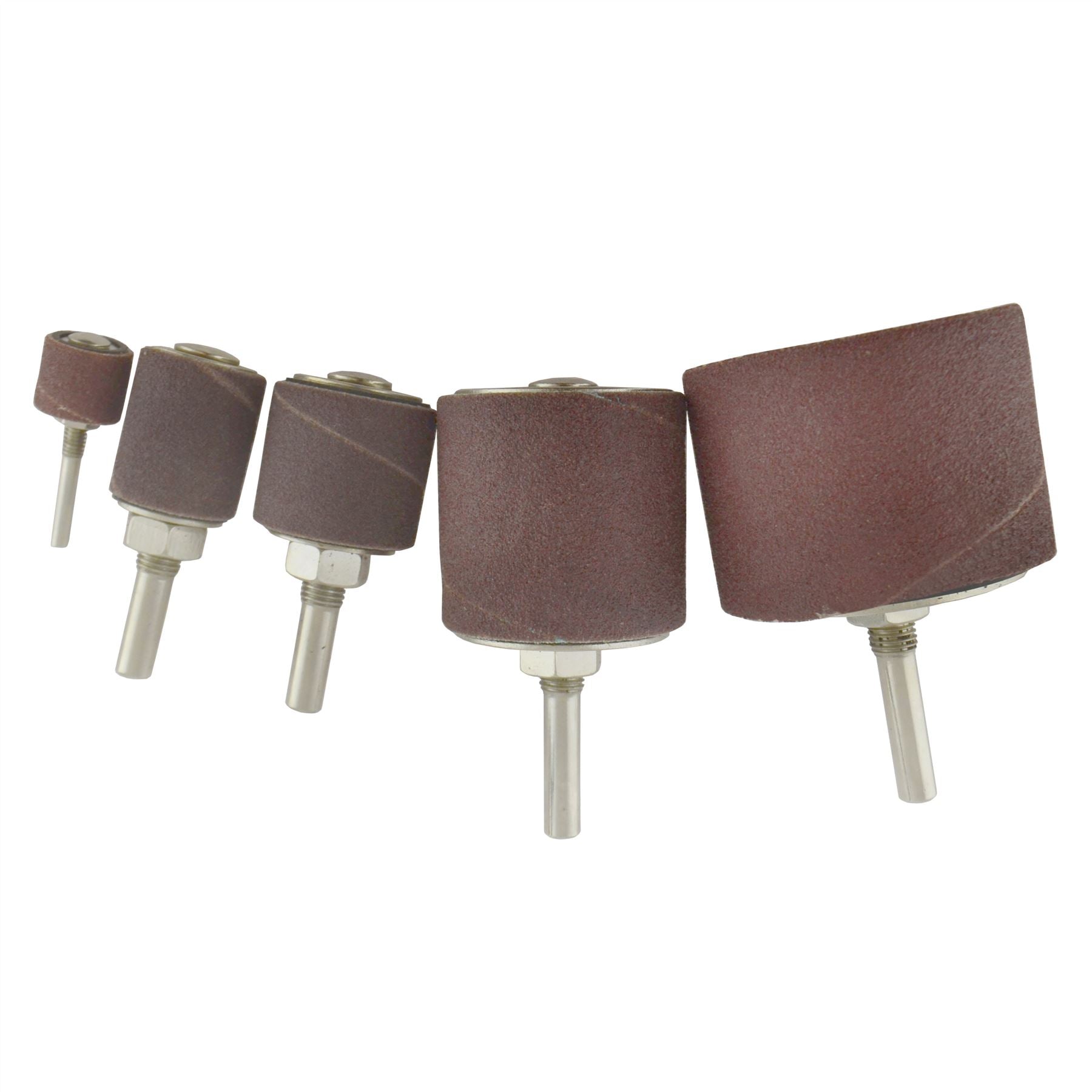 26-tlg. Walzenschleifer 13,19,25,38,50 mm Rotationsspindel 80er- und 120er-Körnung im Koffer TE890
