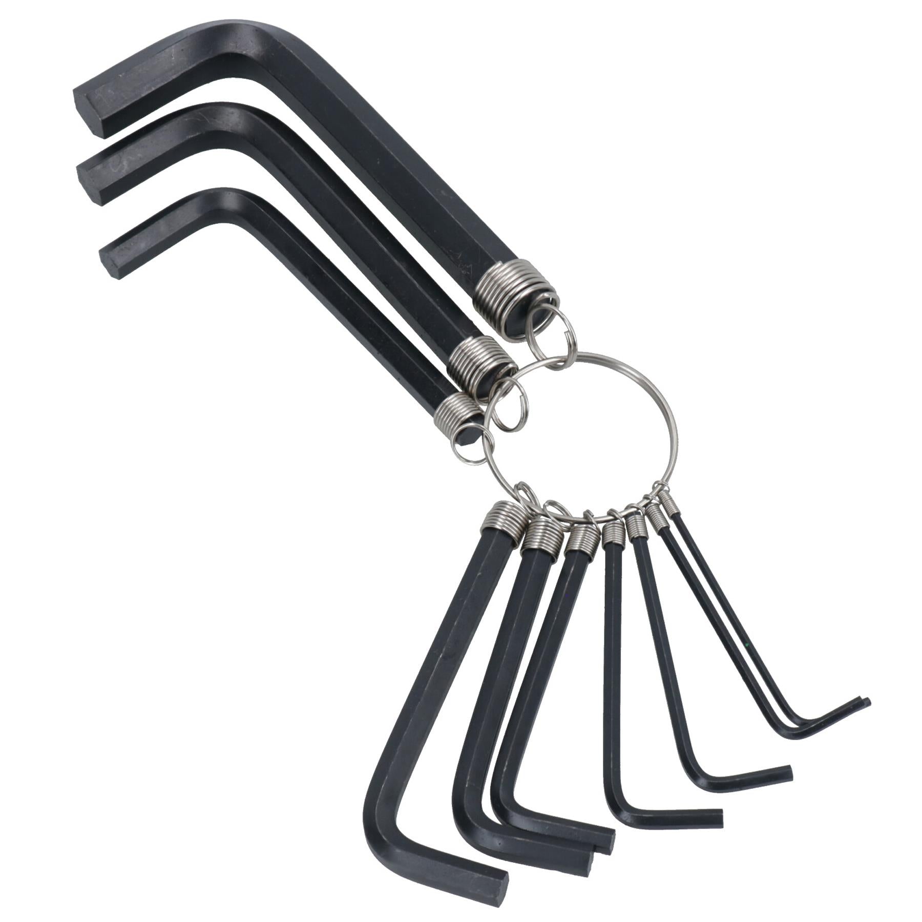 Metrischer Inbusschlüsselsatz am Schlüsselring, 10-teilig, 1,5–10 mm