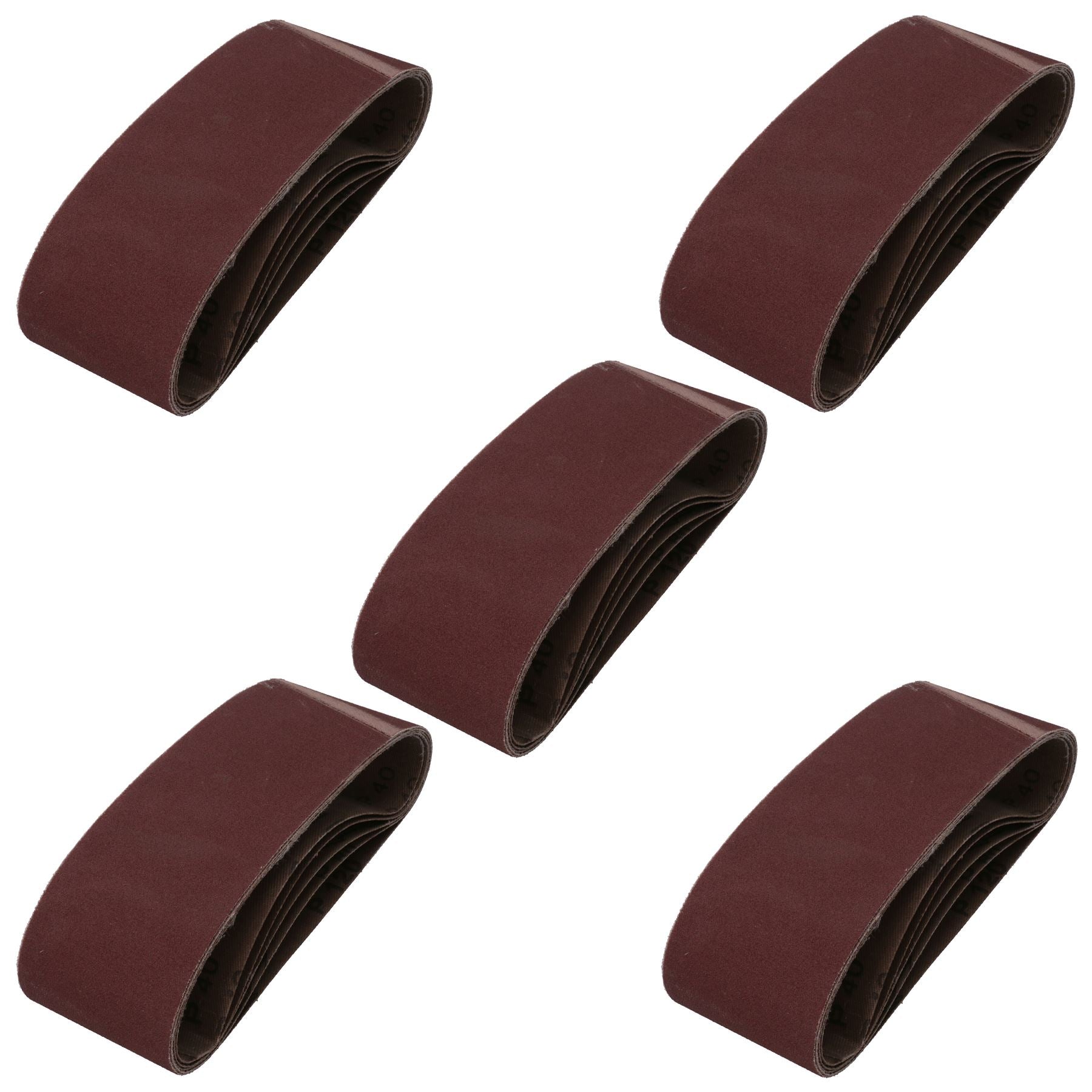 Disques abrasifs pour ponceuse à bande, grain mixte 40, 60, 80, 120, 75 mm x 457 mm