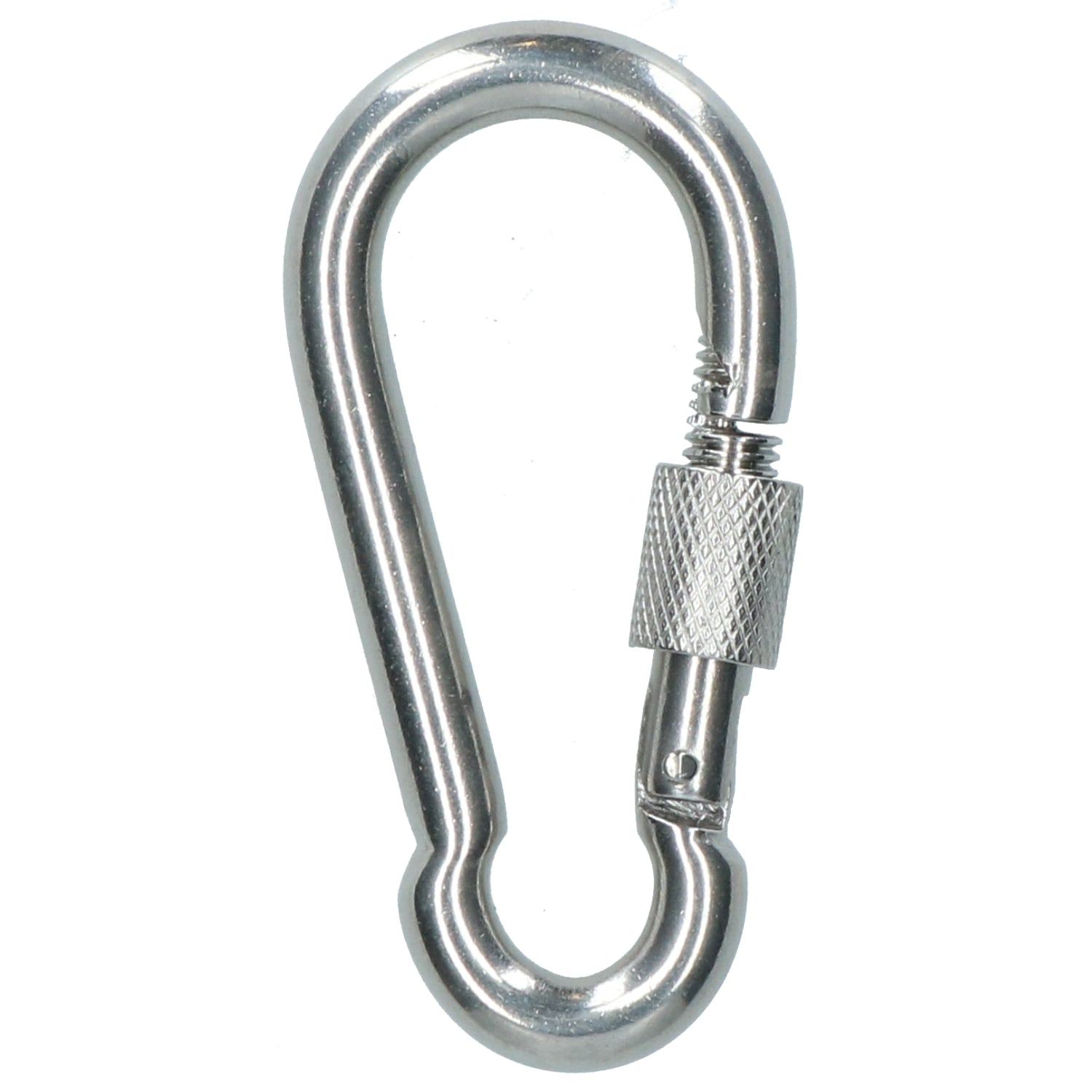 Karabinerhaken mit Schraubverschluss, 8 mm, Marine Grade Edelstahl
