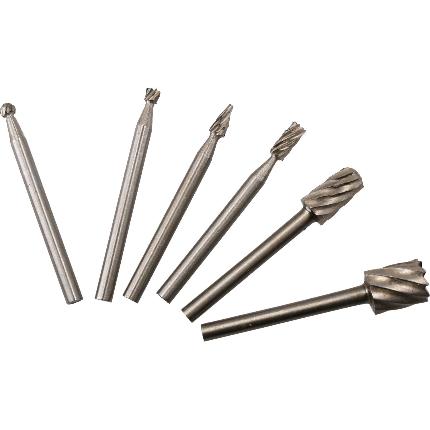 Mikro-HSS-Fräsersatz für Rotationswerkzeuge mit 3,17-mm-Spannfutter, Gravieren, Polieren, 6-tlg.