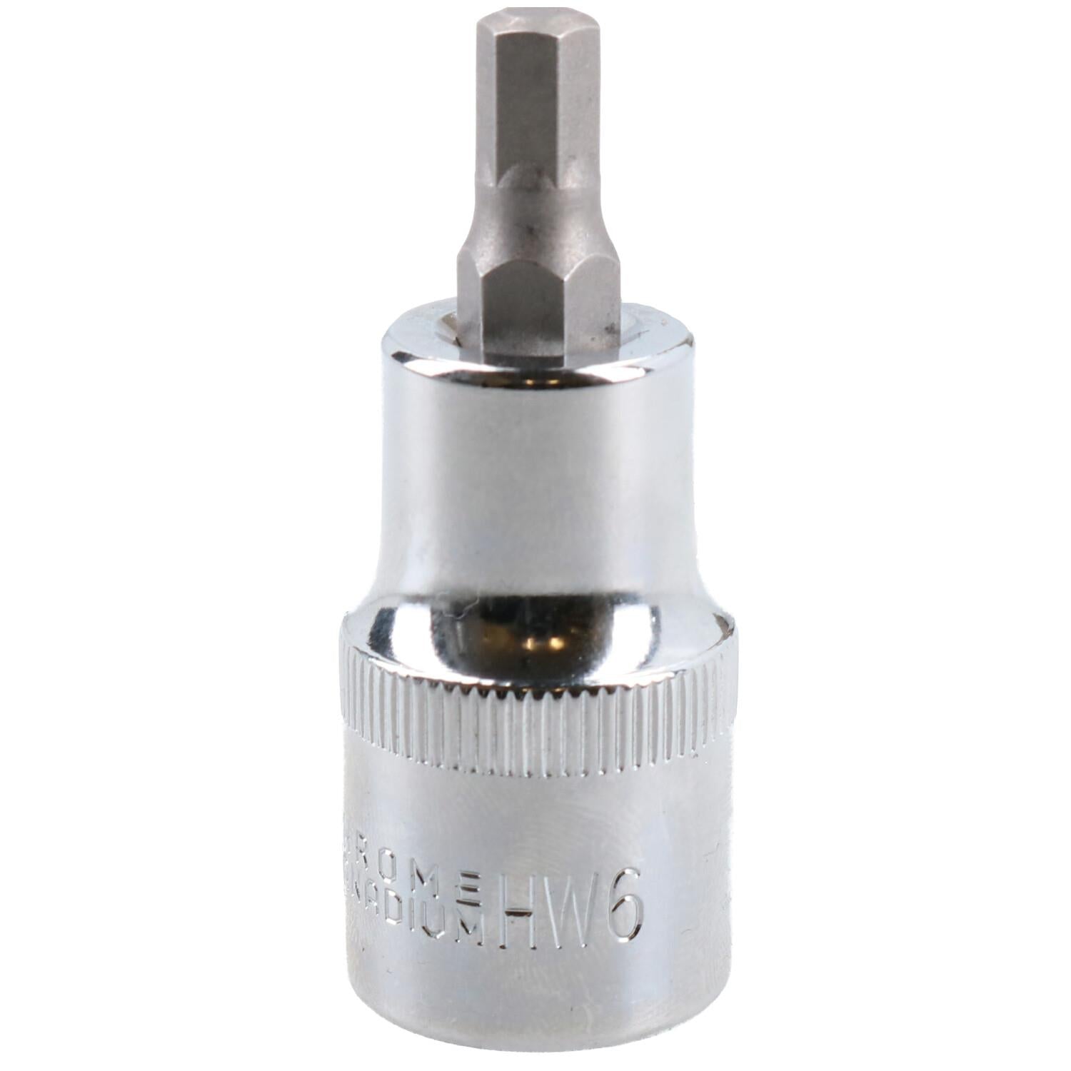 6mm Hex Bit Metric Allen Socket Male 1/2" Drive 55mm Length Strengthened Tip