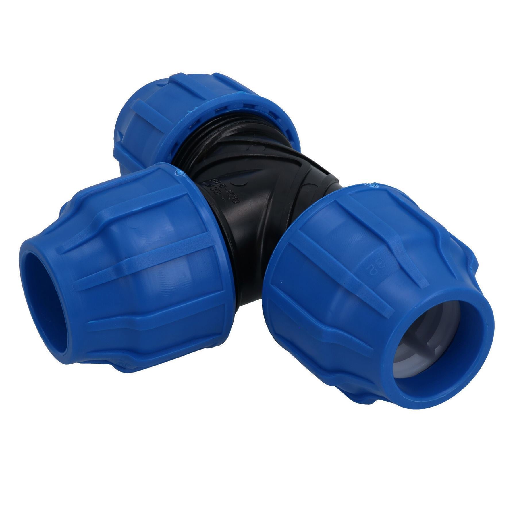 Raccord de tuyau d'eau en PEMD Raccord de raccord en T 25 mm x 20 mm x 25 mm
