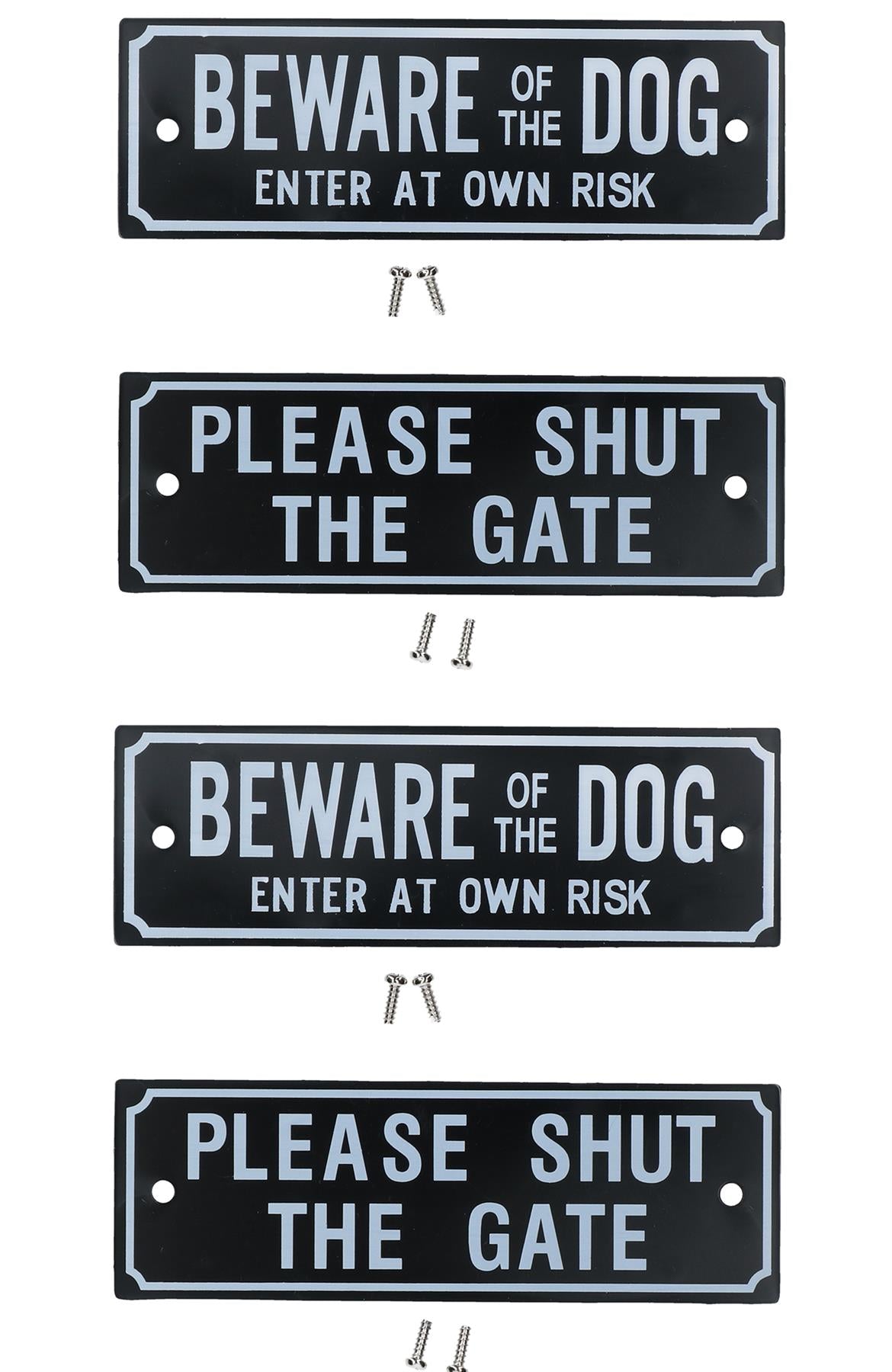 Garden Gate Signs - 'Beware of Dog' OR 'Shut the Gate' Dog Warning SIgn