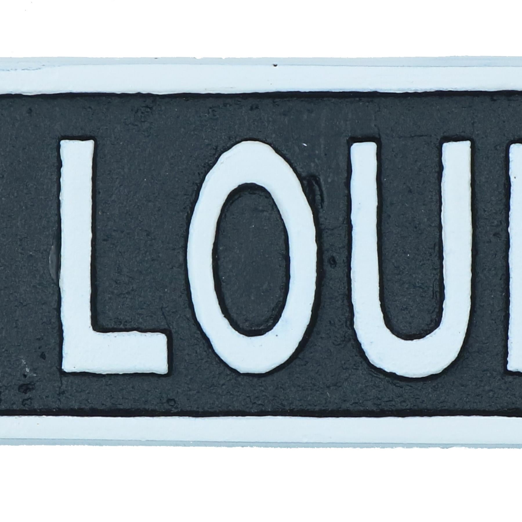 VIP Lounge Cast Iron Sign Plaque Wall Door Fence Gate Post House Garden Yard