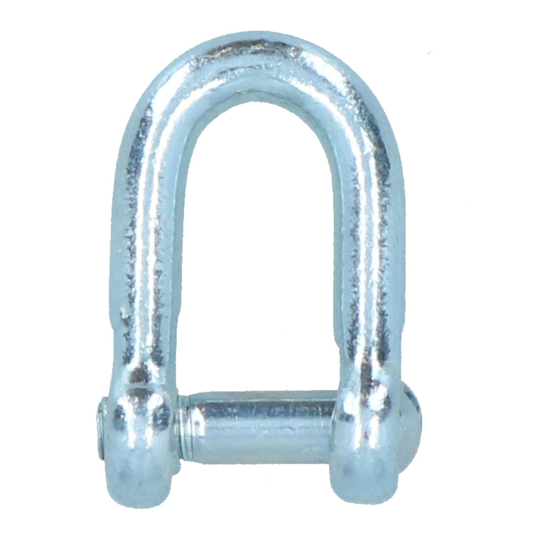 Galvanised D Shackle 6mm with Countersunk Pin Chain Link Chandlery