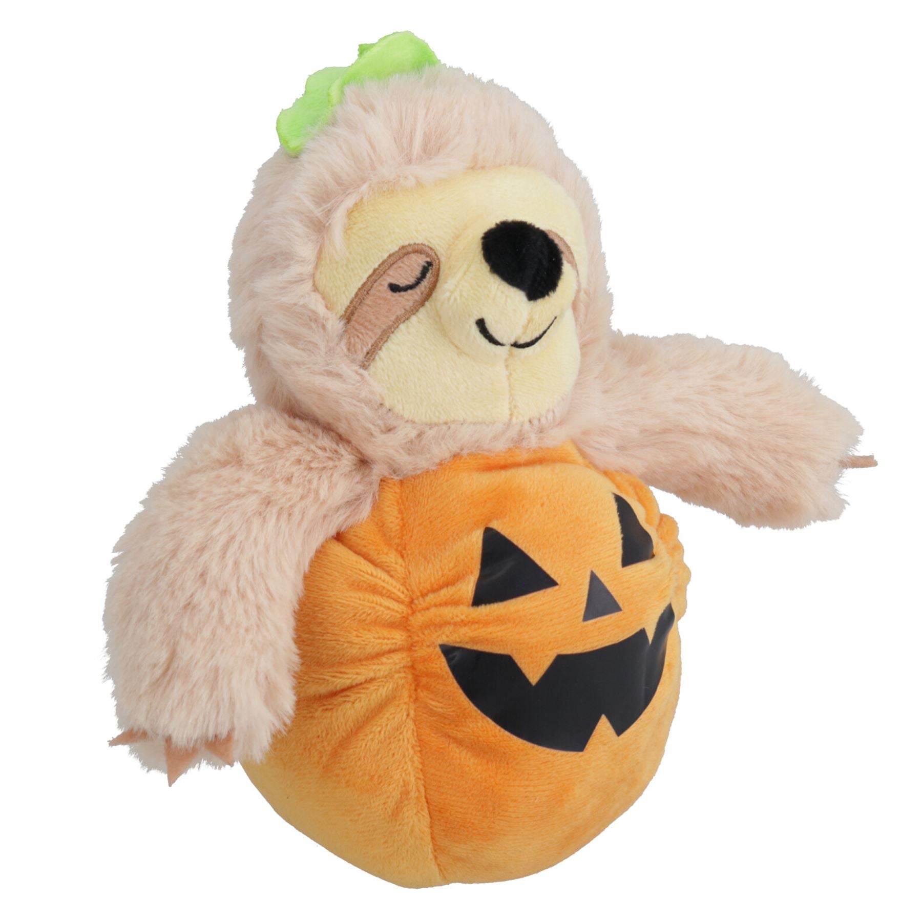 Hundewelpen Kleines Halloween-Geschenk Plüsch Komfort Quietschendes Faultier Kürbis Spielzeug
