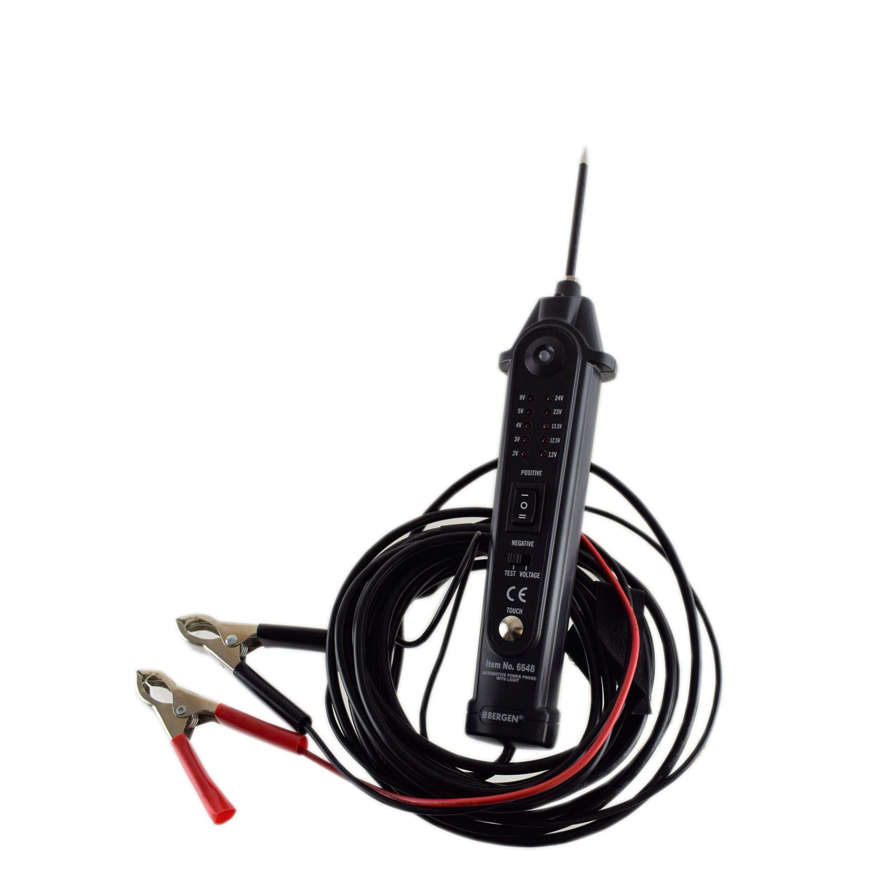 Sonde d'alimentation automobile avec testeur de circuit de polarité de continuité lumineuse 6 - 24 volts
