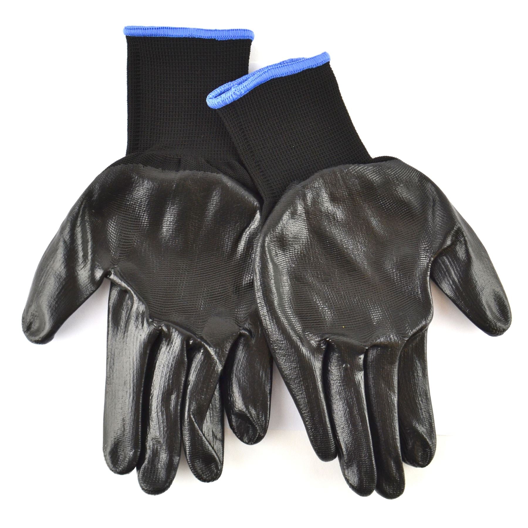 10.5" Nitrile Coated Work Gloves Breathable / Improved Grip Black