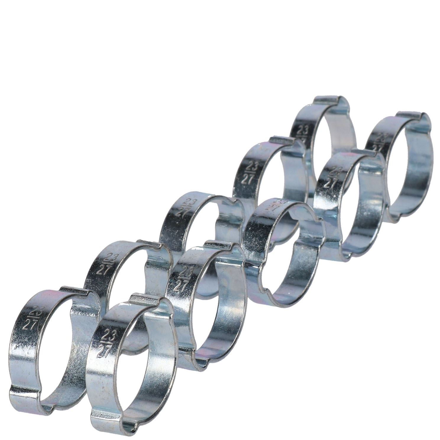 Paquets de colliers de serrage à double oreille pour tubes de 5 à 27 mm