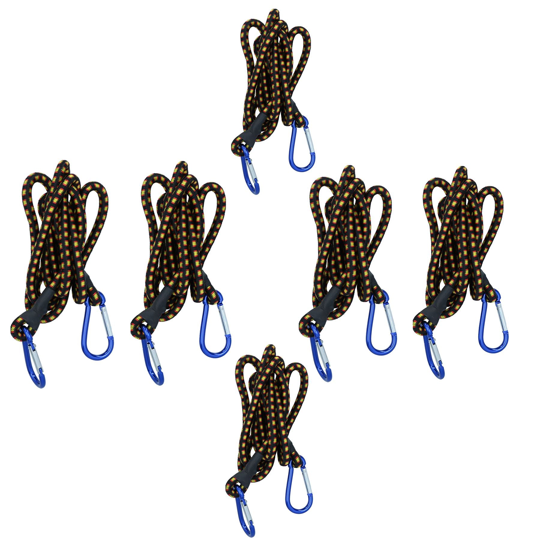 72” Bungee Strap with Aluminium Carabiners Hook Tie Down Fastener Holder