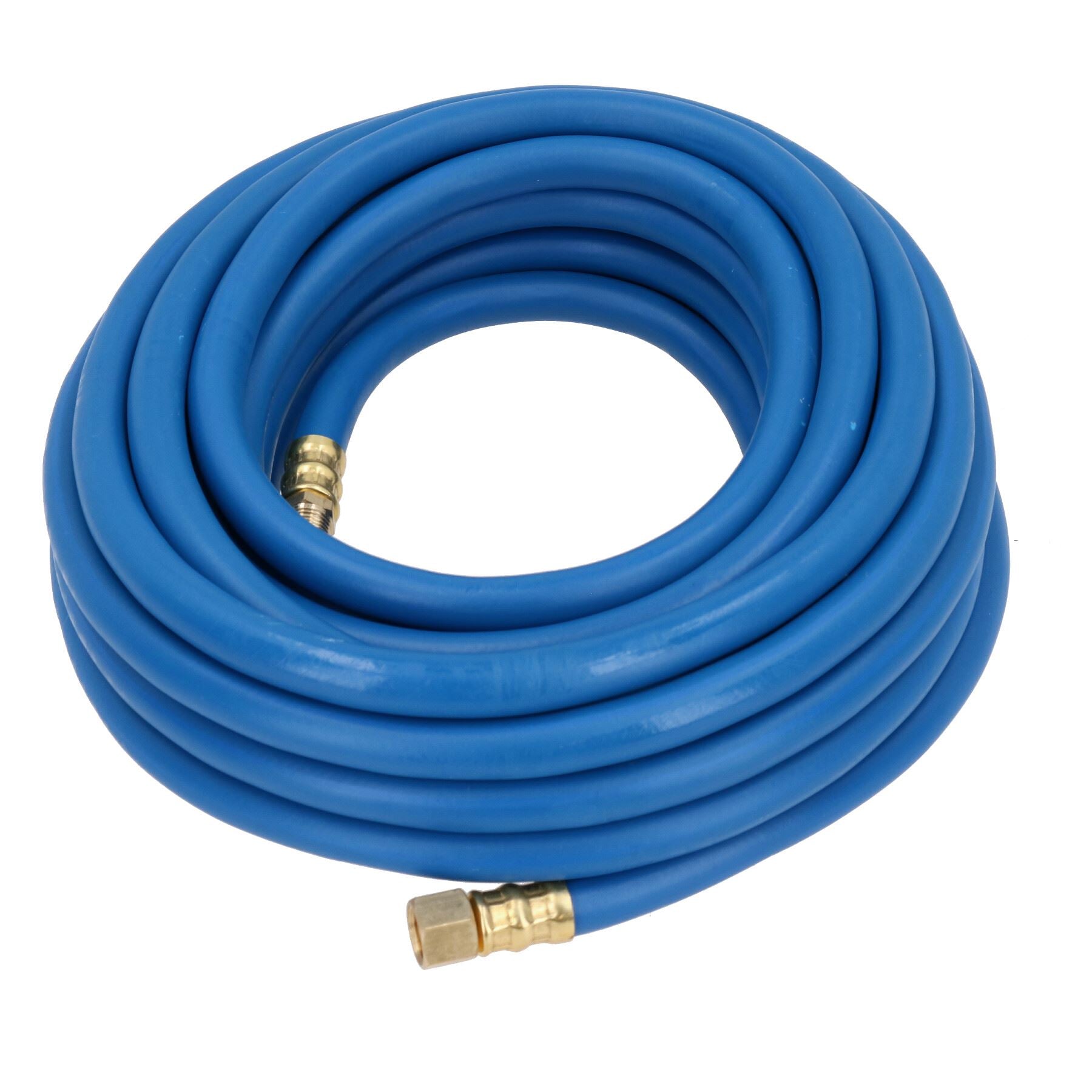 Tuyau d'air de 10 m, 8 mm, en caoutchouc souple, pour compresseur d'air, 1/4" BSP, embouts en laiton, haute visibilité