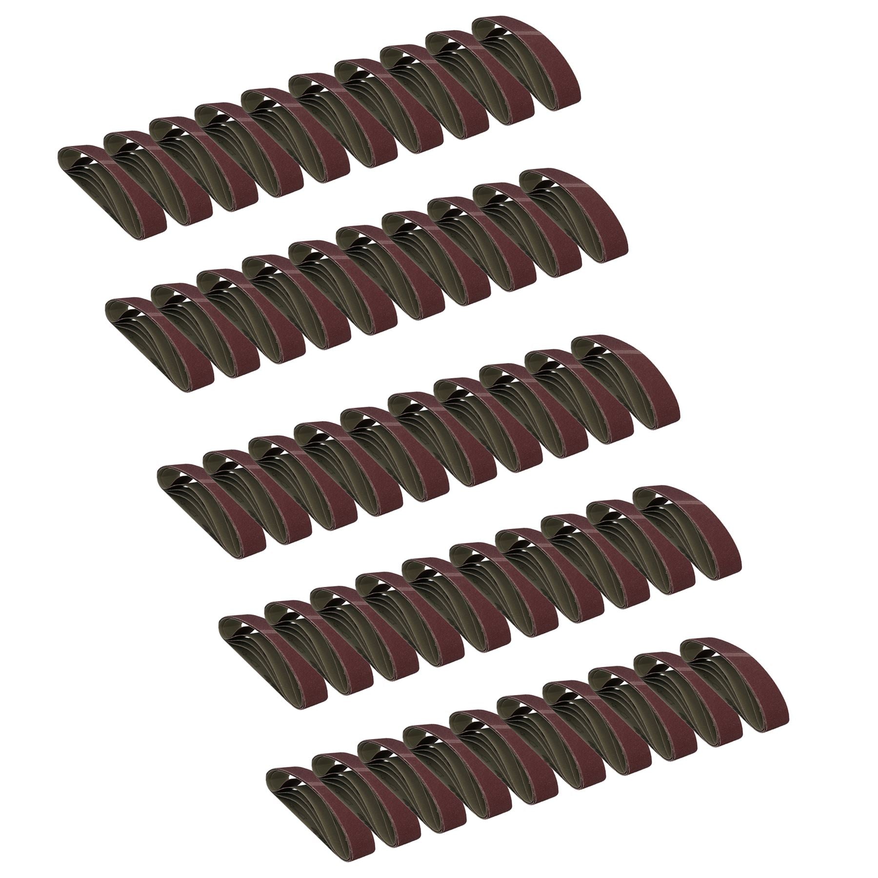 Bandes abrasives durables 686 mm x 50 mm, grain moyen 80, oxyde d'aluminium pour meuleuses