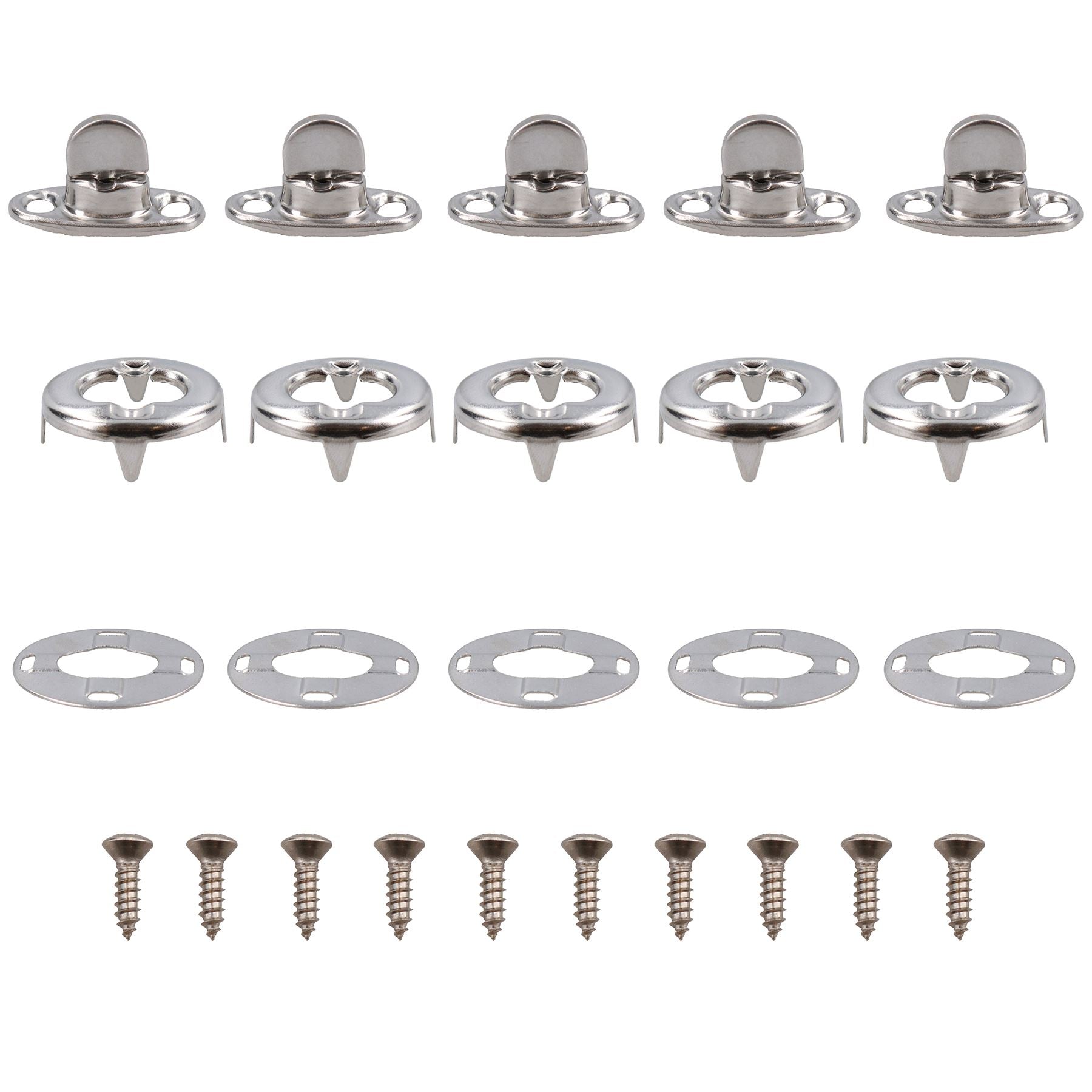 5pk Boat Cover Stainless Steel Turnbuckle Repair Kit Snap Fastener Screw Fabric