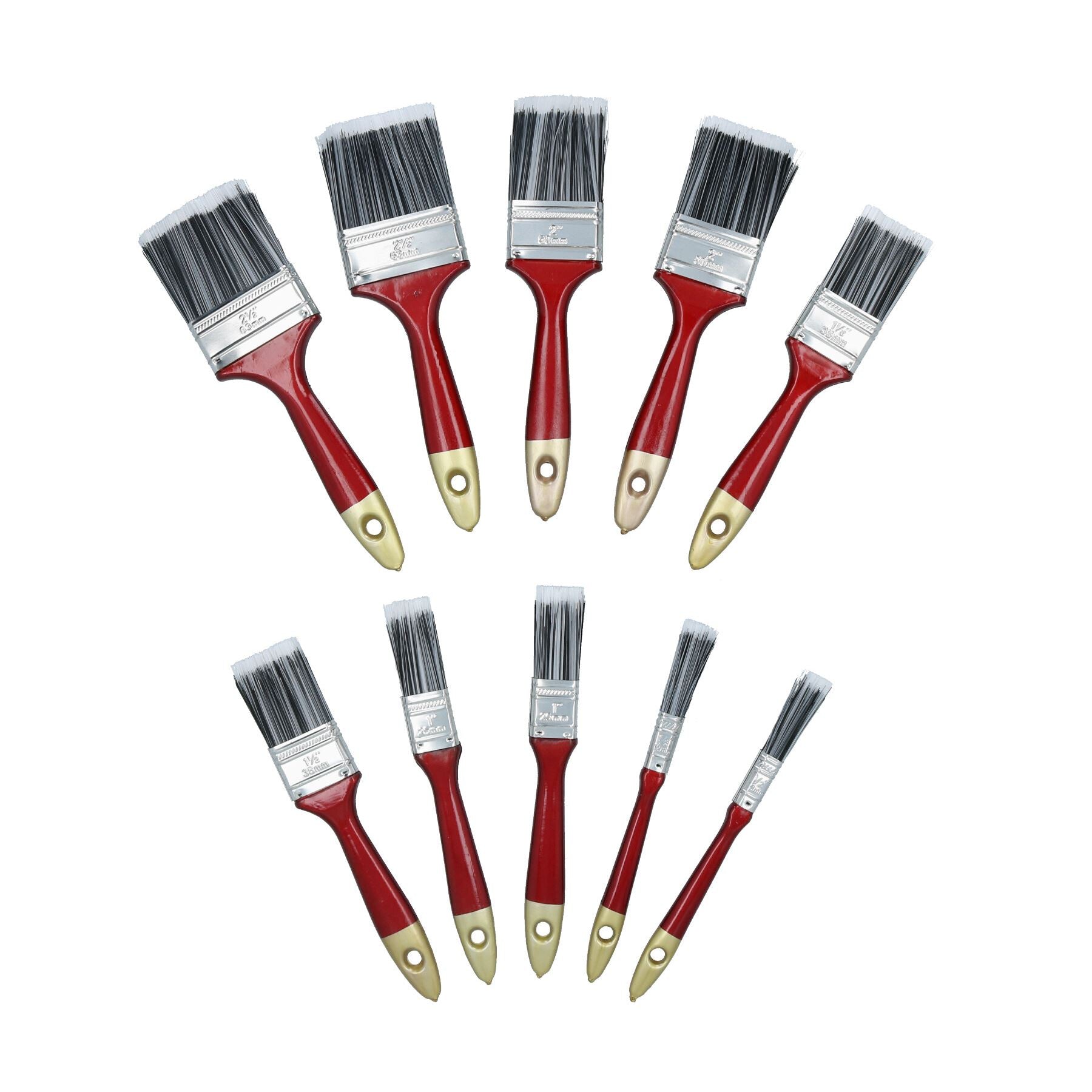 30pc Nylon bristle Paint Painting Brush Set Decorating 13mm – 63mm Wide Brushes