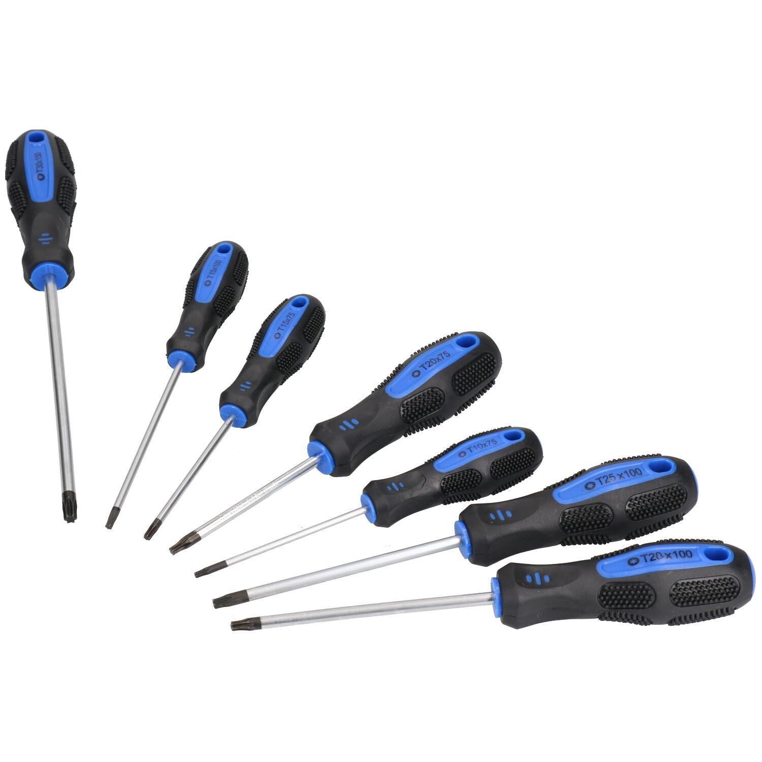 Jeu de 7 tournevis magnétiques Torx Star avec poignée coussinée T10 - T30