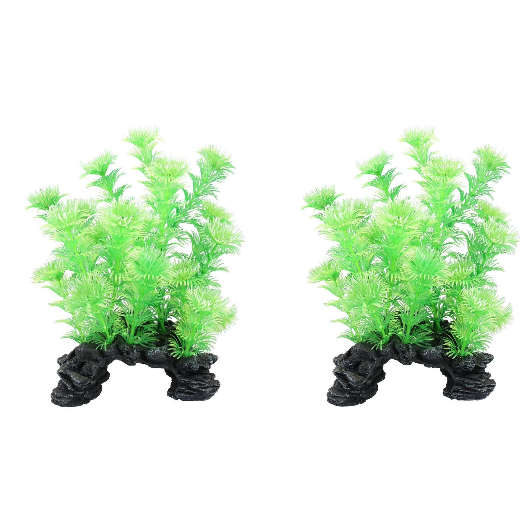 3PK Aquatic Aquarium Fish Tank Deco Plant Rock Cabomba 5x12x20cm