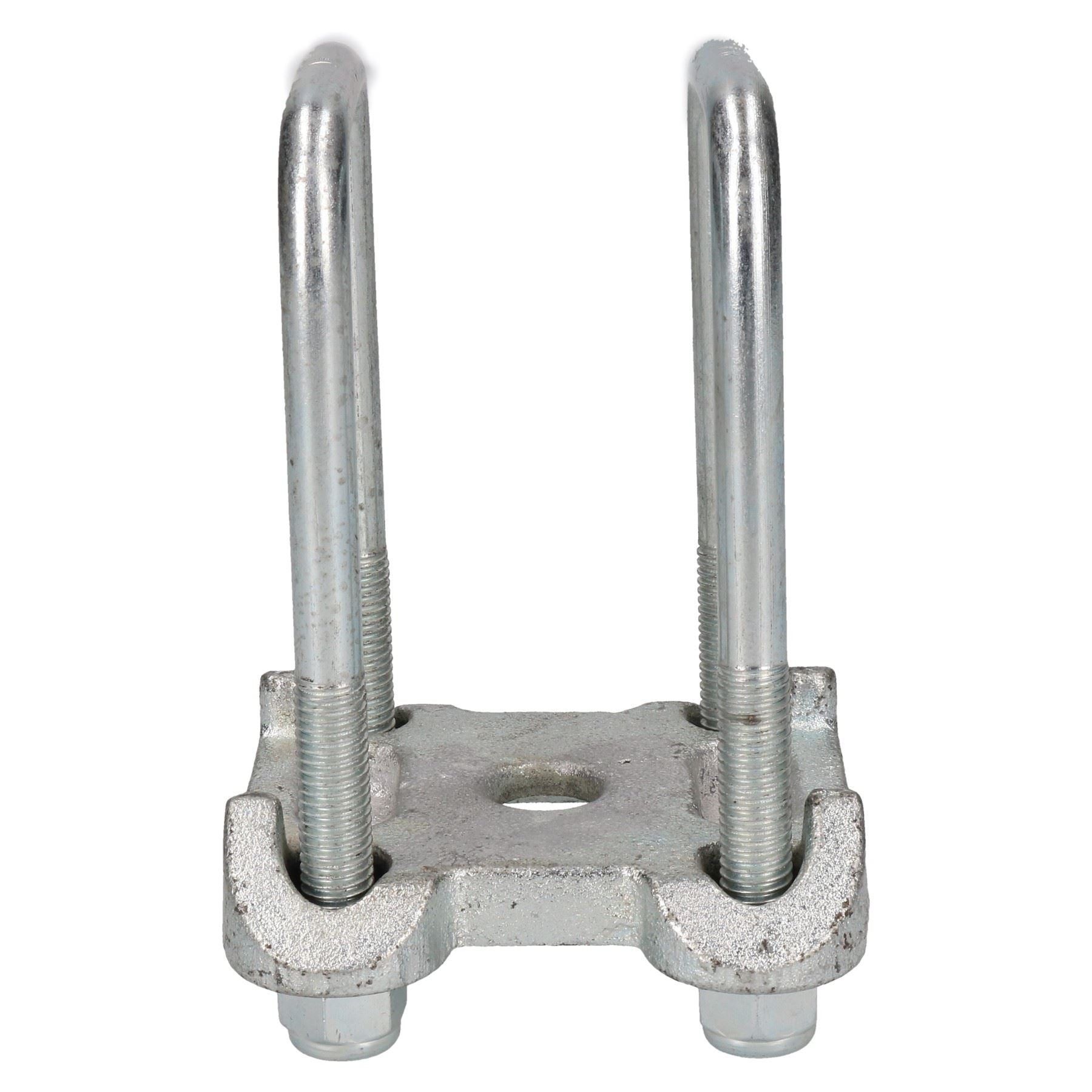 2 U-Bolzen 1 Grundplatte für Ifor Williams Anhänger Parabol-Blattfeder 55x125mm